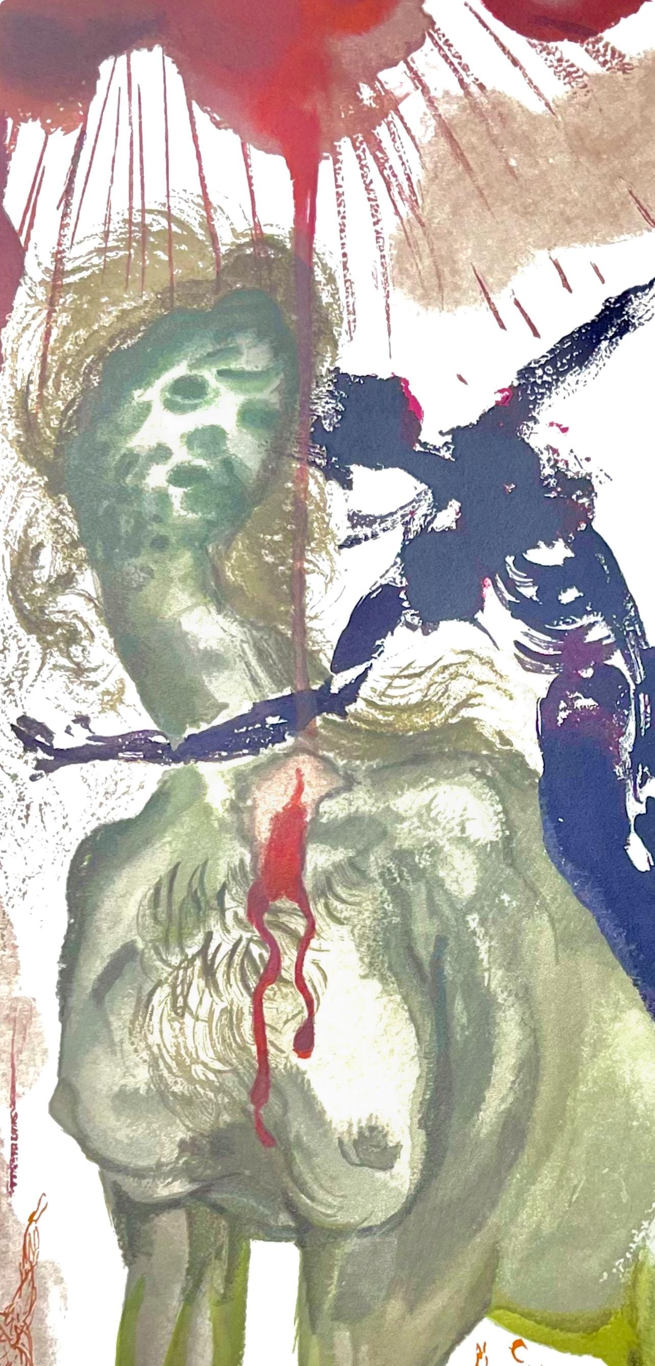 Salvador Dali, Hölle XII (Field 189-200; Michler/Löpsinger 1039-1138), Die Göttliche Komödie, Signed, Limited Edition Woodcut