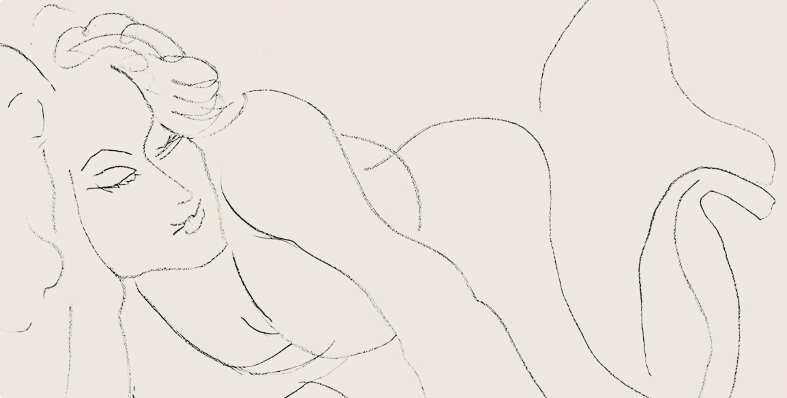 Henri Matisse, Série E, var. 7 (Duthuit 9), Henri Matisse, Dessins, Thèmes et variations, Limited Edition Lithograph