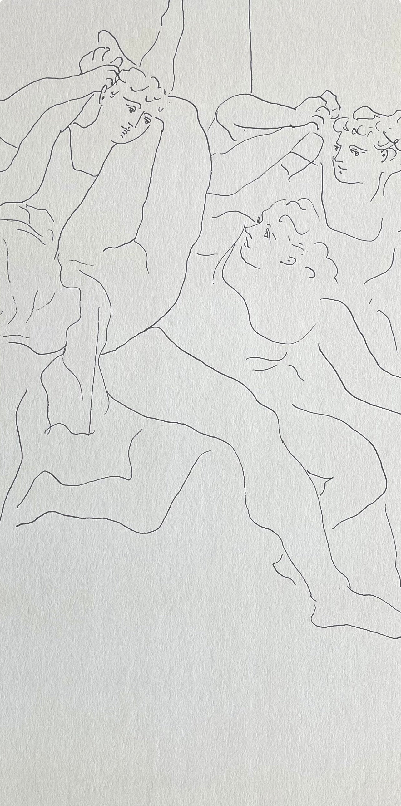 Pablo Picasso, Four Ballet Dancers (Orozco 95), Picasso: Fifteen Drawings, Limited Edition Lithograph
