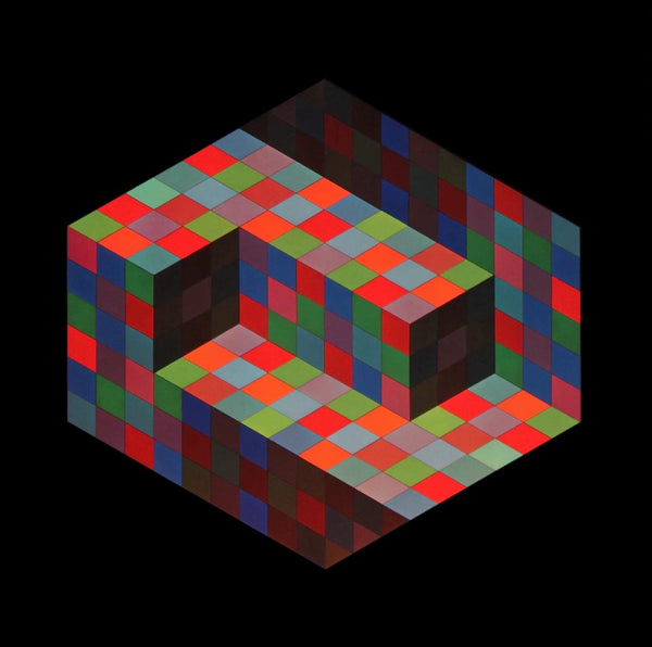 Victor Vasarely, Composition, Hommage à Hexagone, Limited Edition Héliogravure
