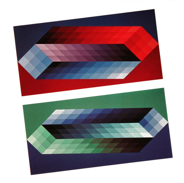 Victor Vasarely, Composition, Hommage à Hexagone, Limited Edition Héliogravure
