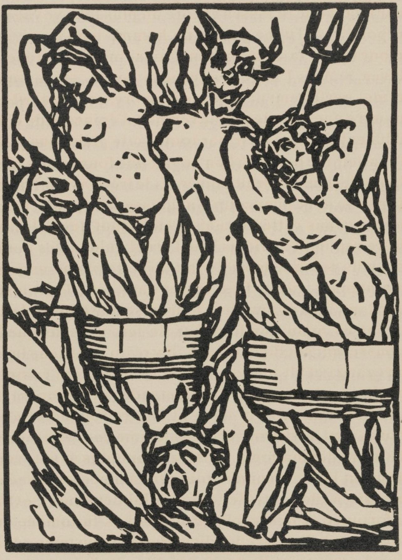 Émile Bernard, Composition (Morane, No. 100), Les Petites Fleurs de St. Françoise, Limited Edition Woodcut