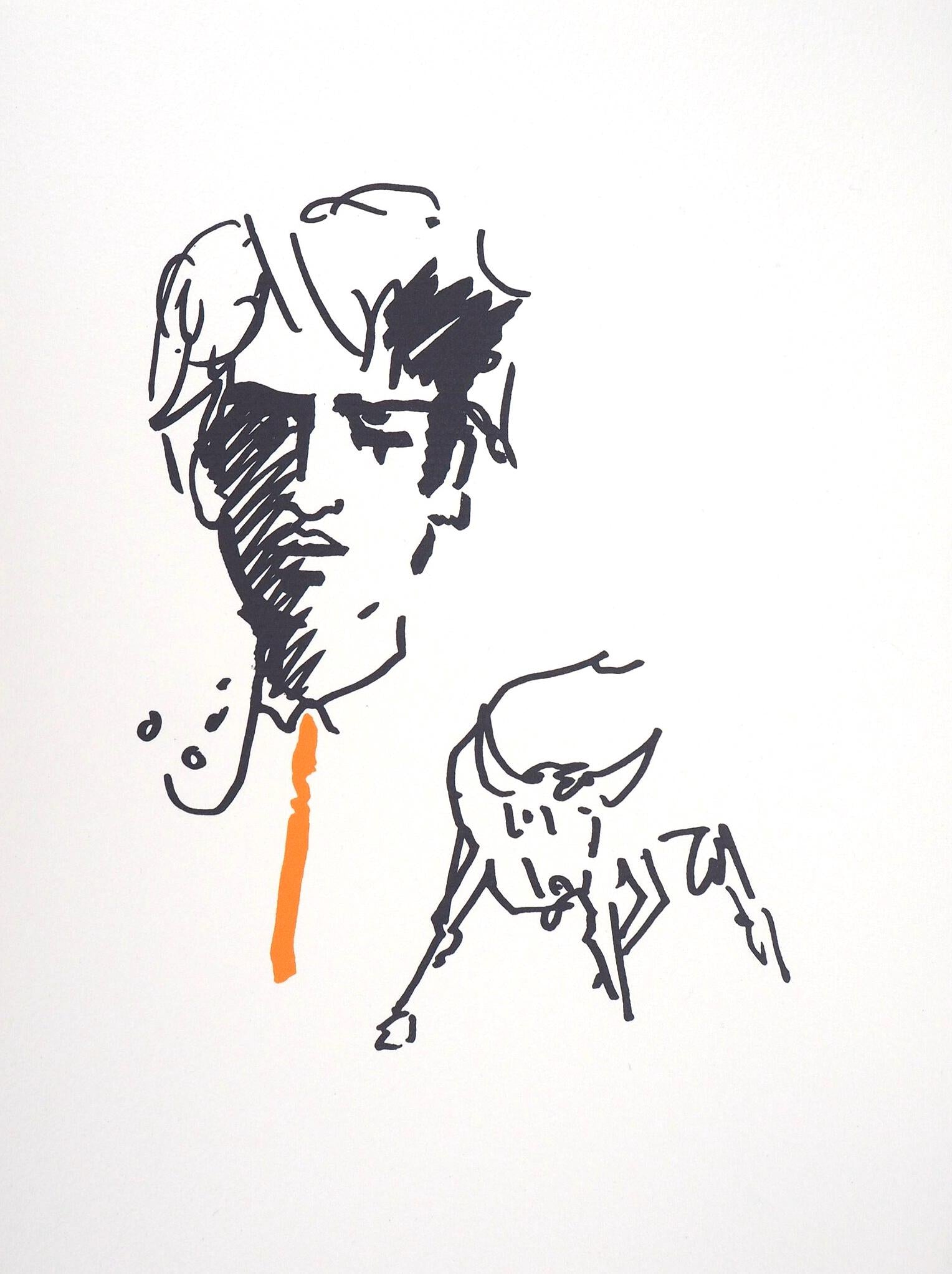 Jean Cocteau, Composition, Taureaux, Limited Edition Lithograph