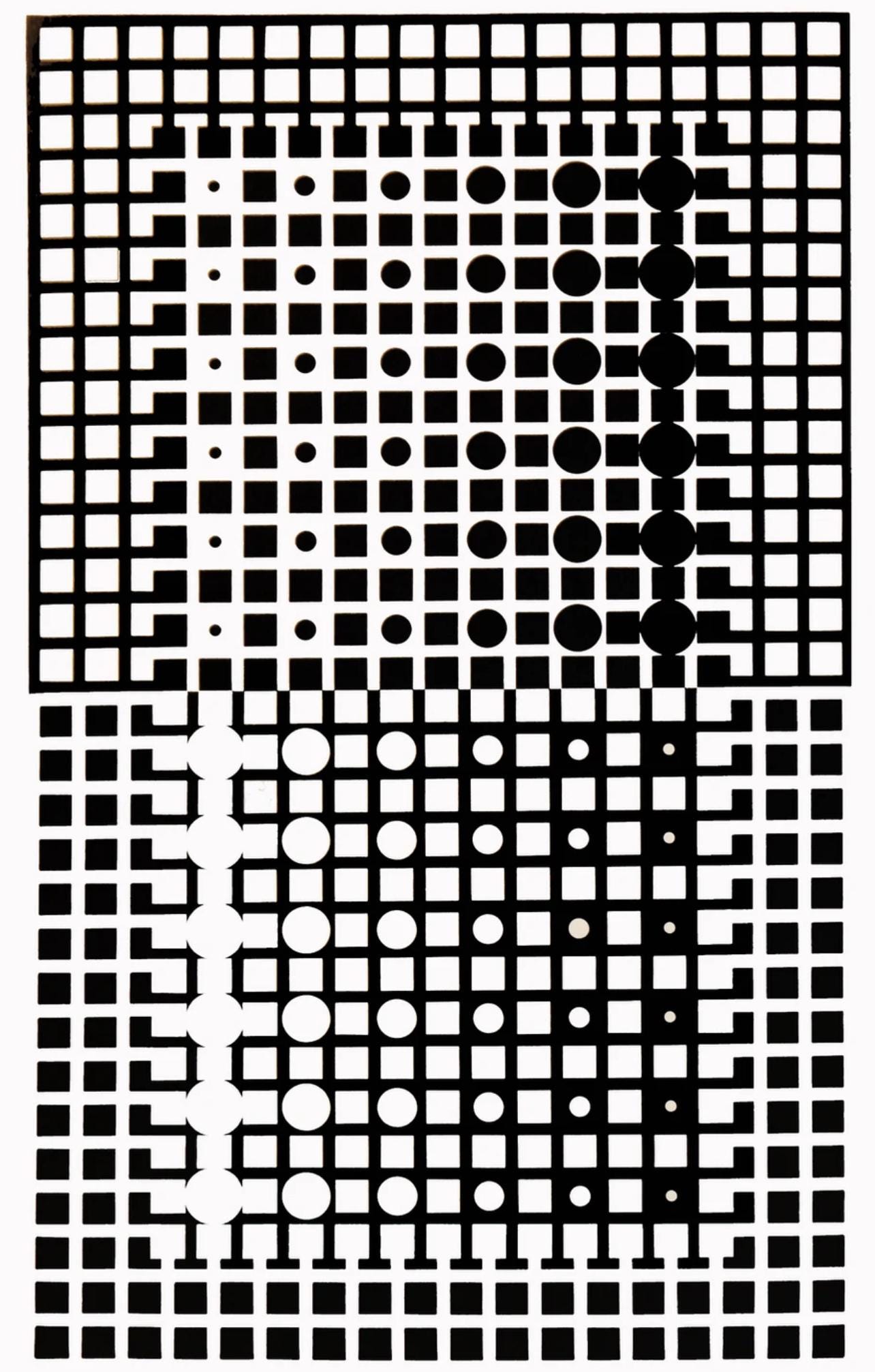 Victor Vasarely, Composition, Corpusculaires, Limited Edition Héliogravure