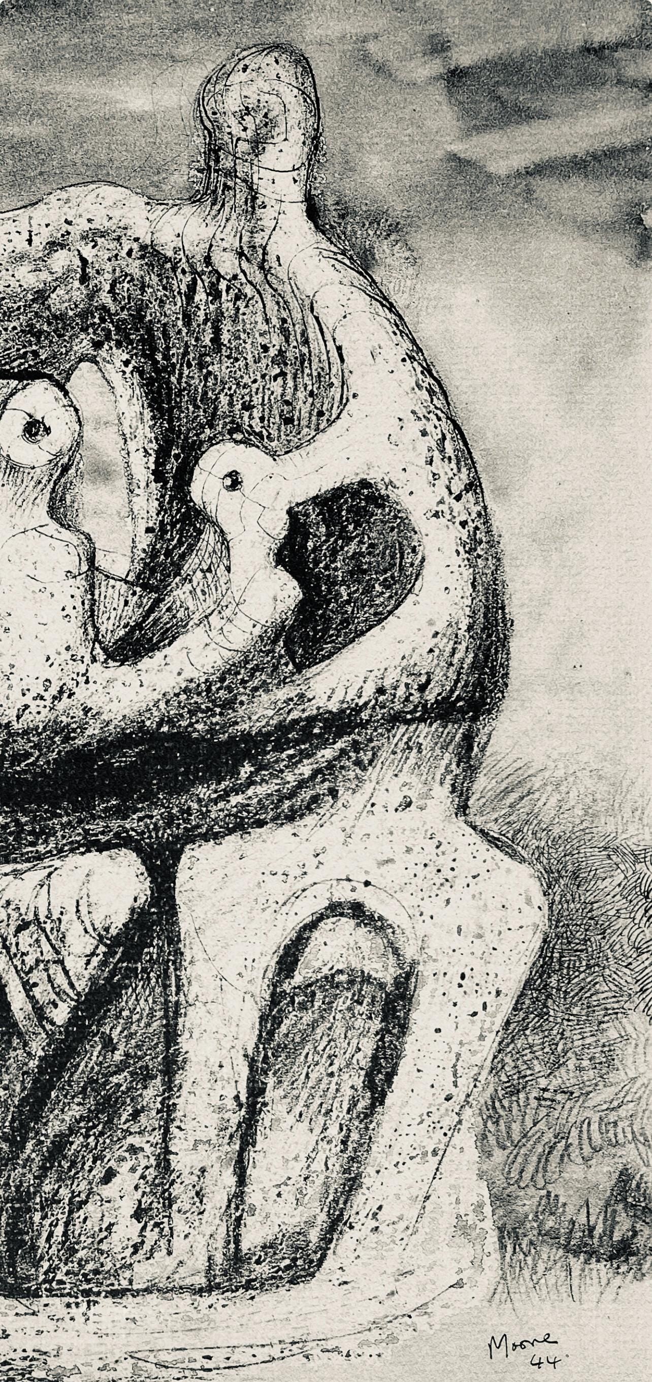 Henry Moore, Family Group, The Drawings of Henry Moore, Limited Edition Lithograph