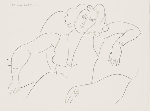 Henri Matisse, Série B, var. 4 (Duthuit 9), Henri Matisse, Dessins, Thèmes et variations, Limited Edition Lithograph