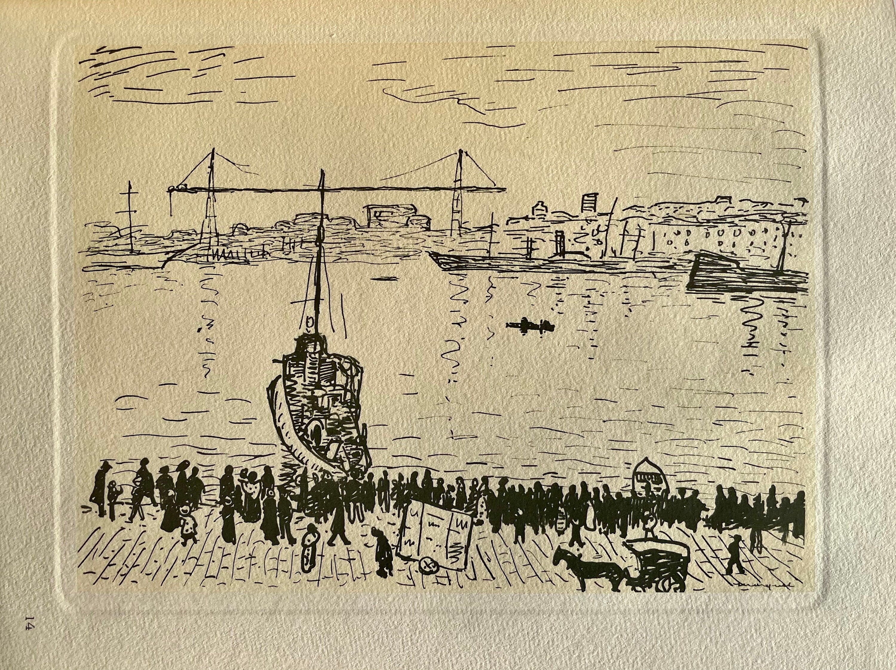 Albert Marquet, Marseille: Le vieux port, Marquet, Limited Edition Lithograph