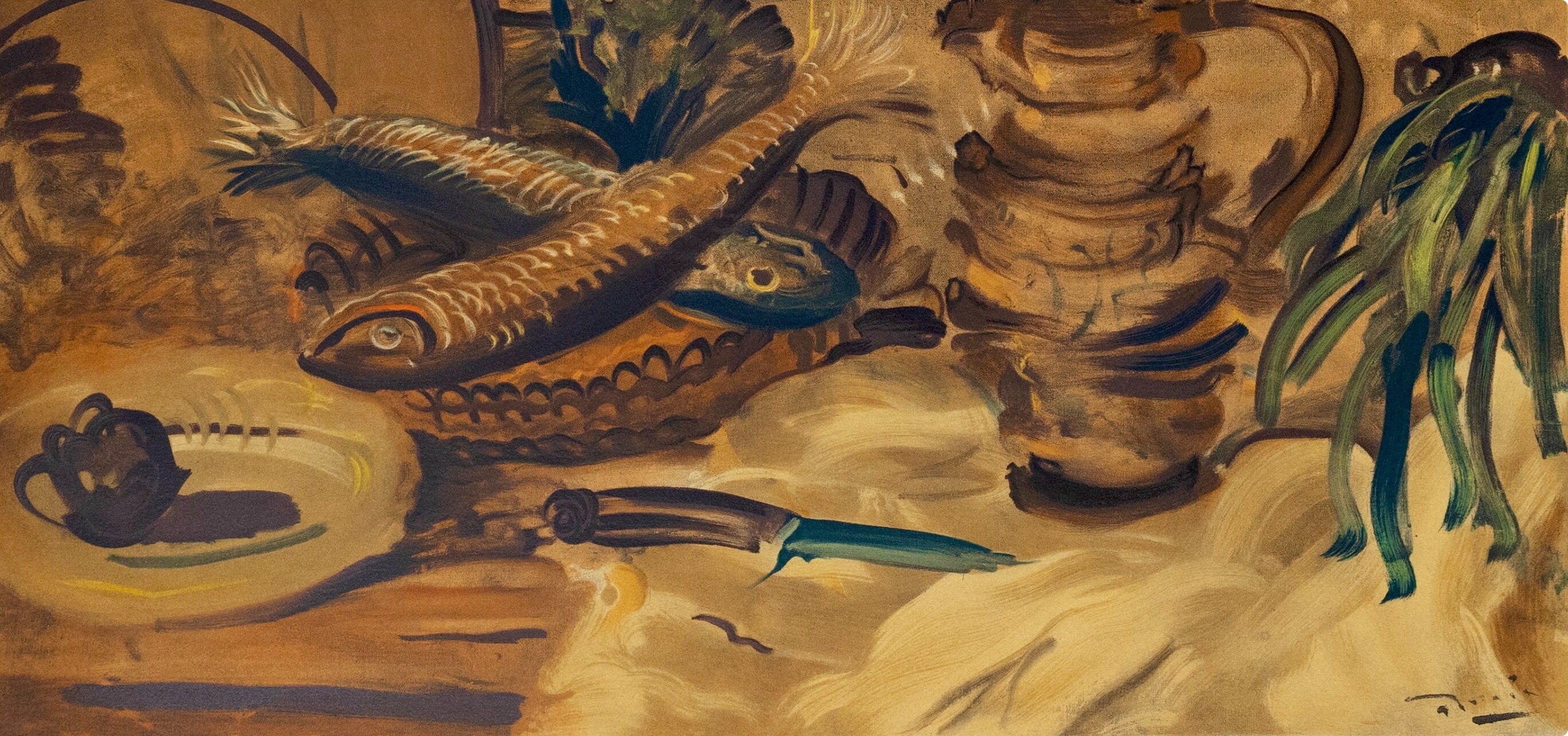 André Derain, Nature morte aux Poissons, André Derain, Collection Pierre Lévy, Limited Edition Lithograph