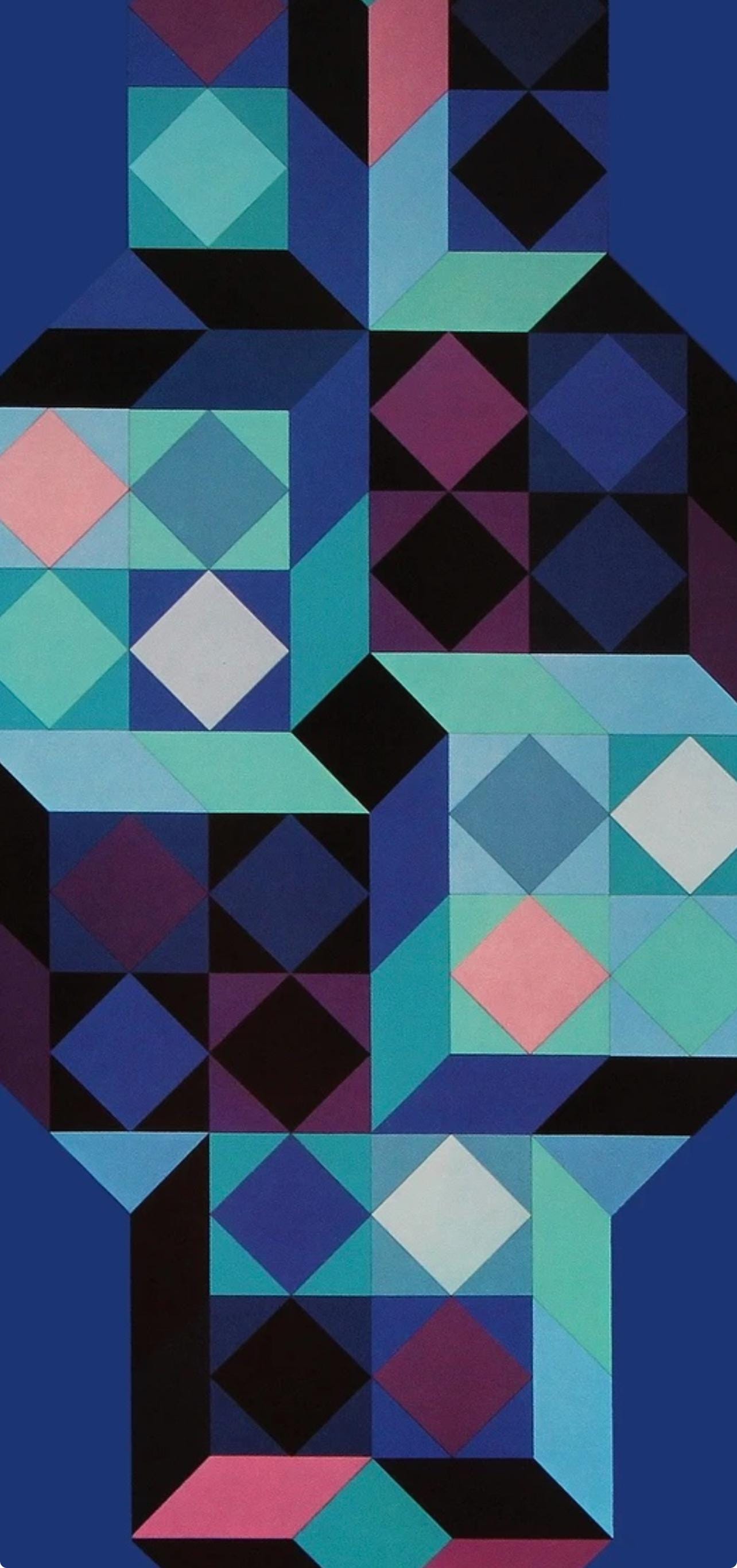 Victor Vasarely, Composition, Hommage à Hexagone, Limited Edition Héliogravure