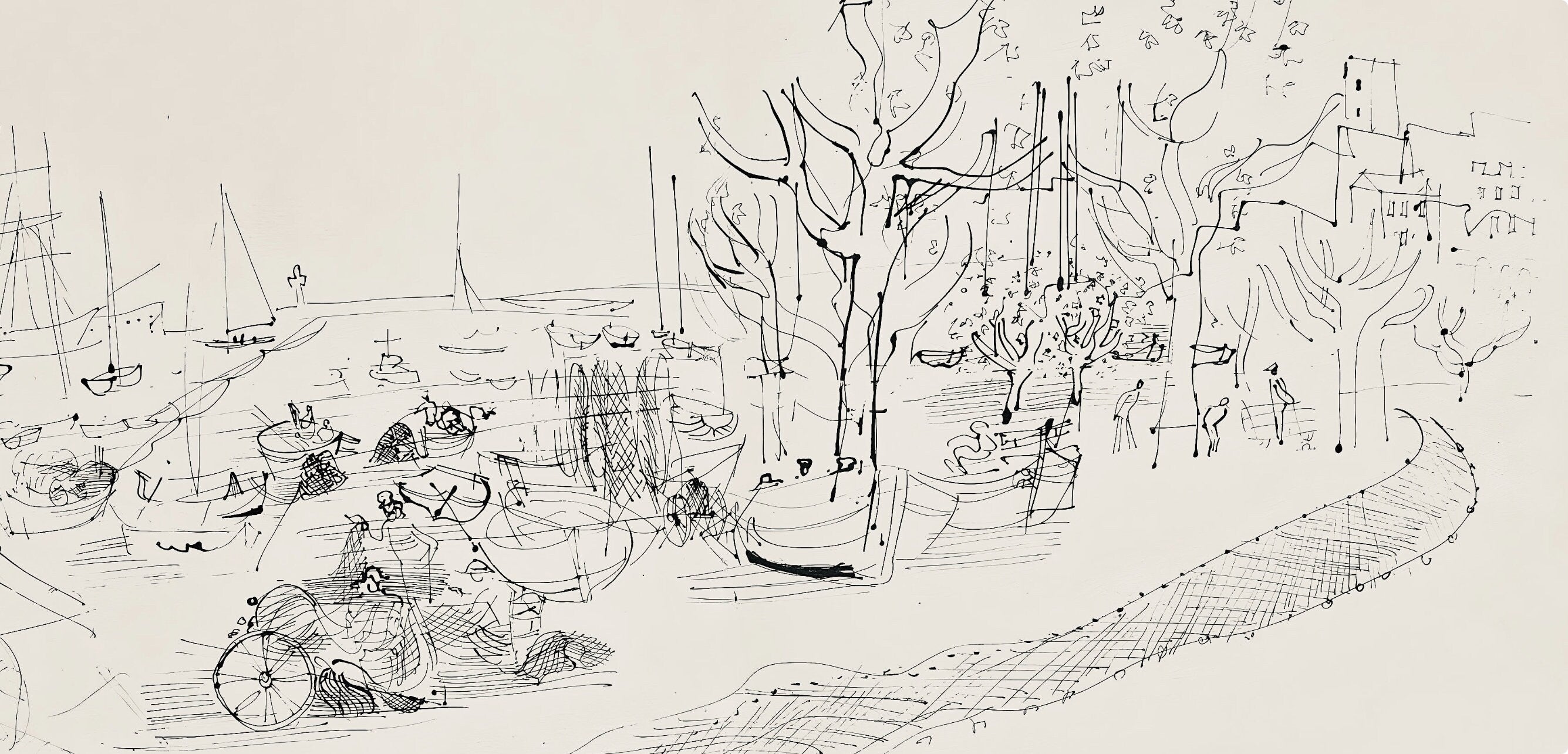 Raoul Dufy, Composition, Les Côtes Normandes, Limited Edition Lithograph