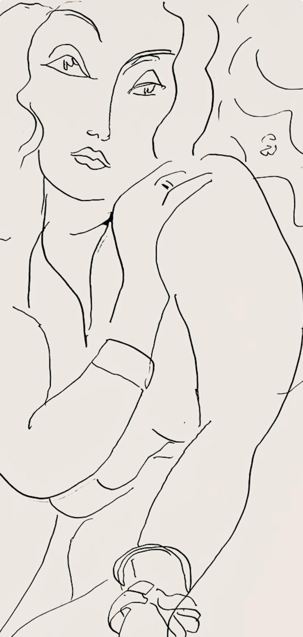 Henri Matisse, Série E, var. 9 (Duthuit 9), Henri Matisse, Dessins, Thèmes et variations, Limited Edition Lithograph