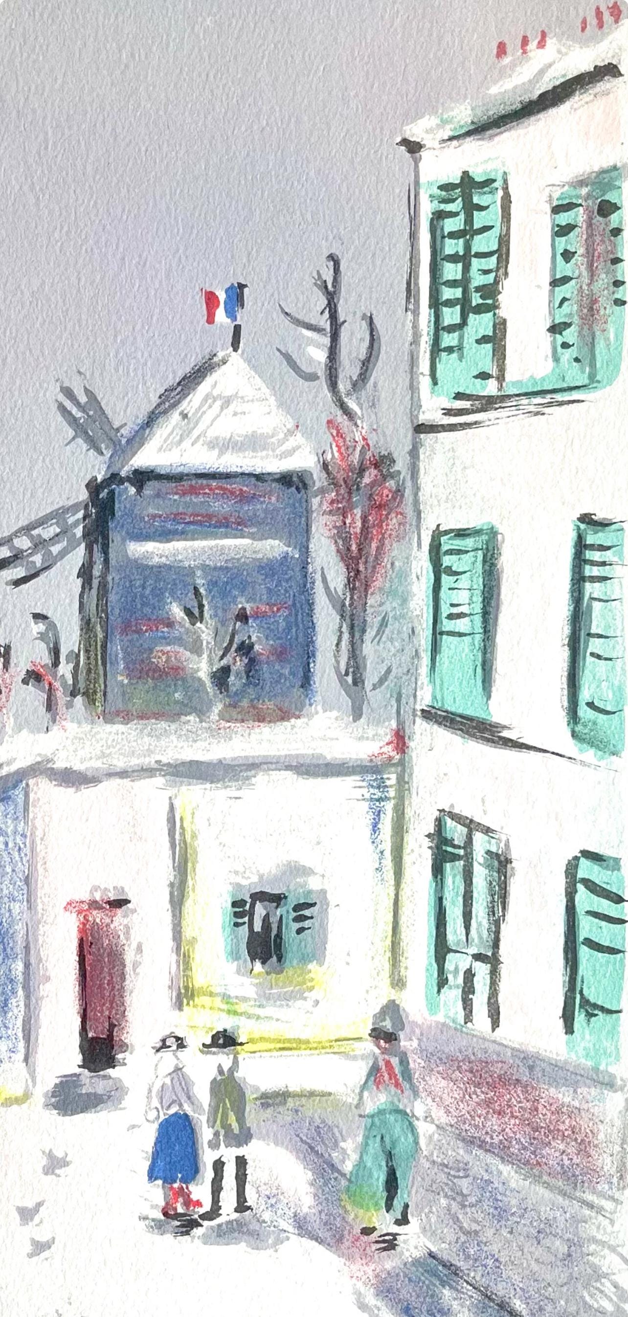 Maurice Utrillo, Montmartre (Moulin de la Galette), Paris Capitale, Limited Edition Lithograph