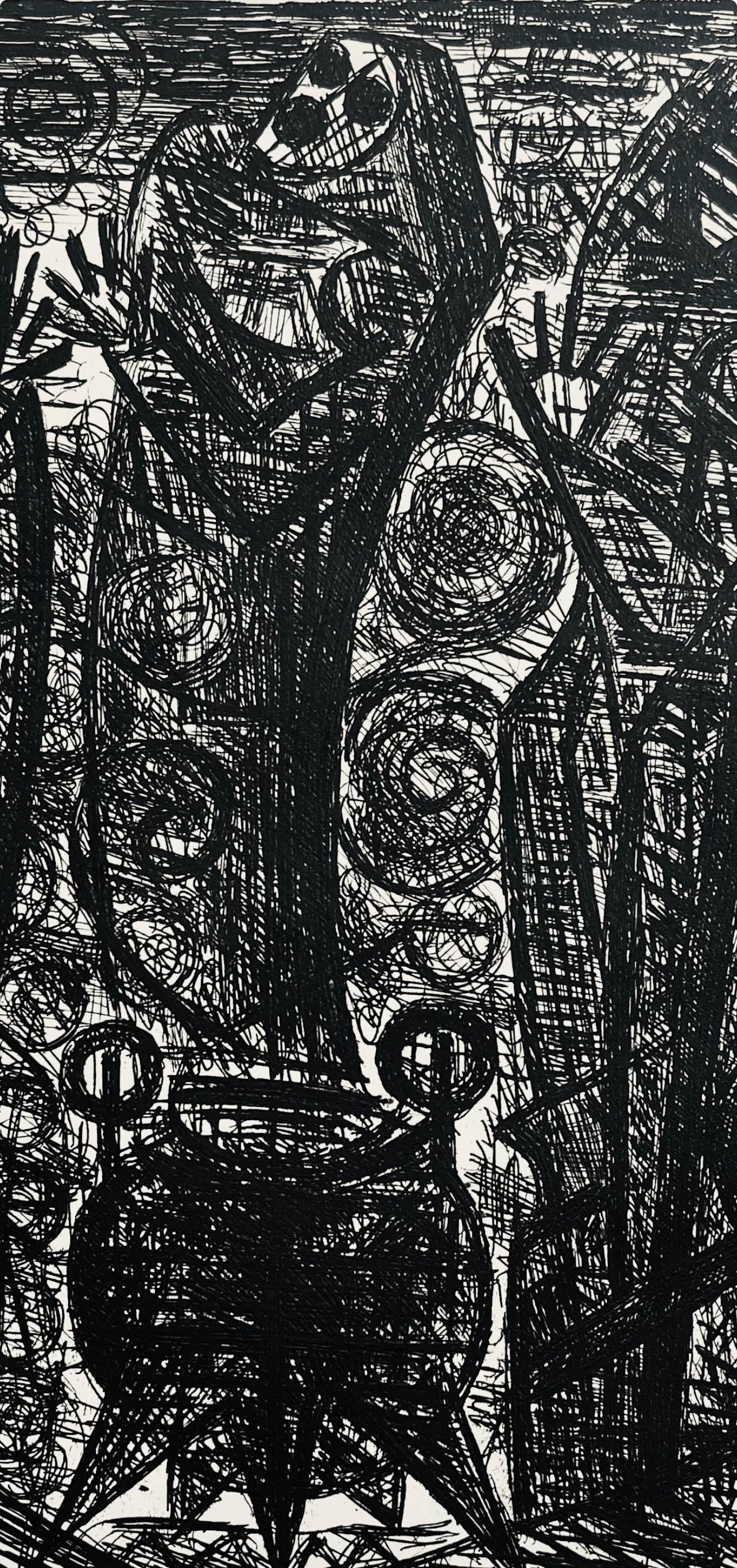 Marcel Gromaire, Les Sorcieres, Scène III, Shakespeare, Macbeth, Eaux-fortes de Gromaire, Limited Edition Etching