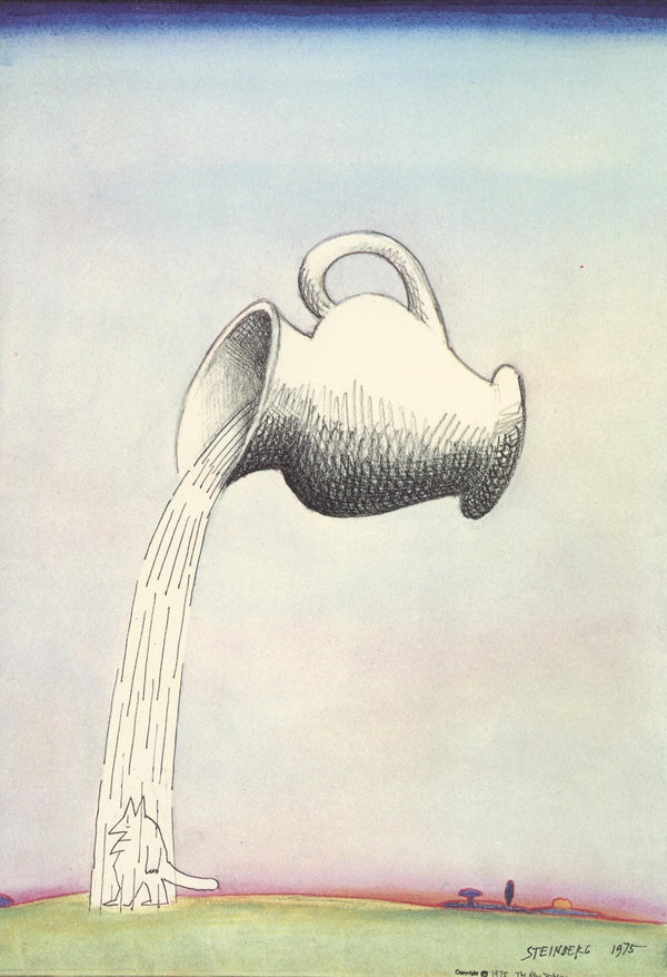 Saul Steinberg, Composition, Derrière le miroir, Limited Edition Lithograph