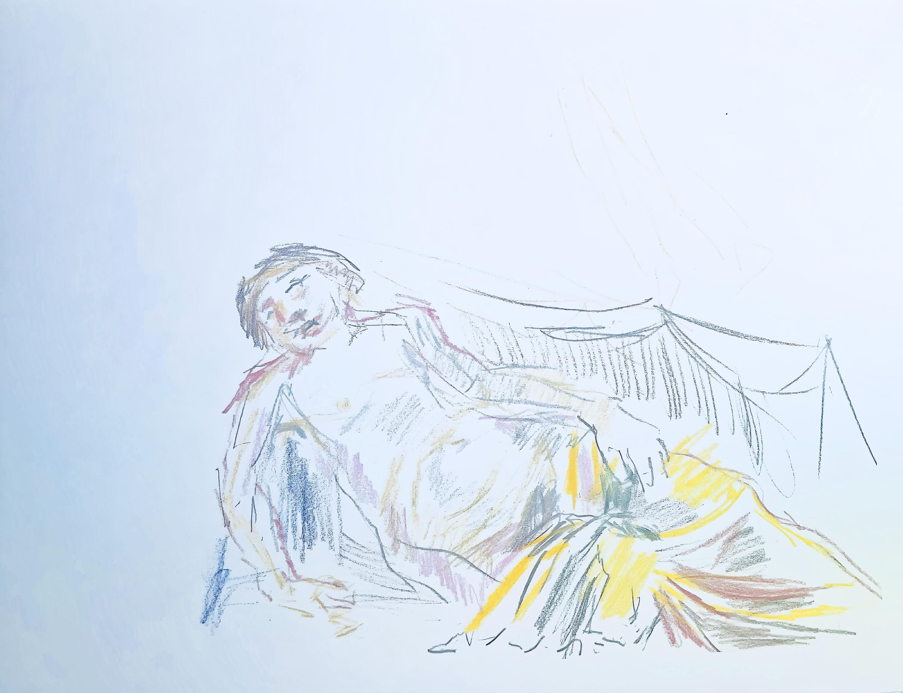 Oskar Kokoschka, Composition, Skizzenbuch der Italienischen Reise 1963, Limited Edition Lithograph