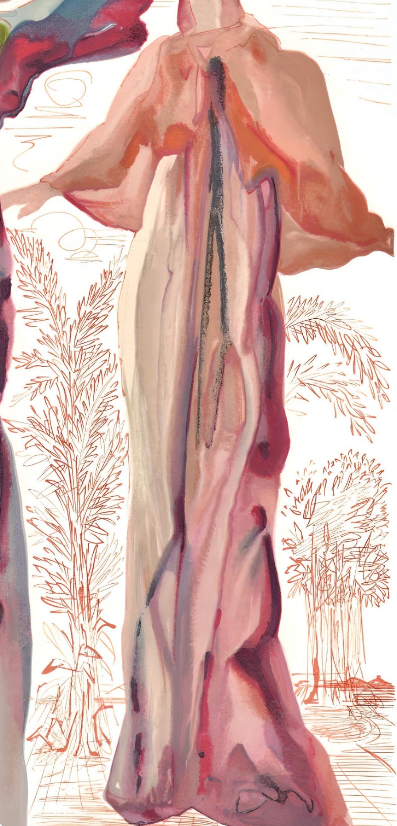 Salvador Dali, Virgil’s last words (Michler/Löpsinger 1039-1138; Field 189-200), La Divine Comédie, Limited Edition Woodcut