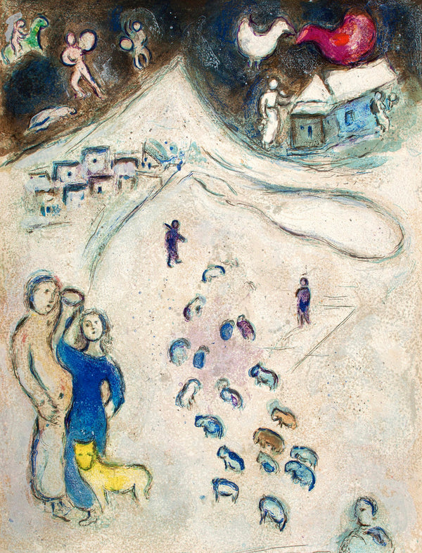 Marc Chagall, L'Hiver, Daphnis et Chloé, Limited Edition Héliogravure