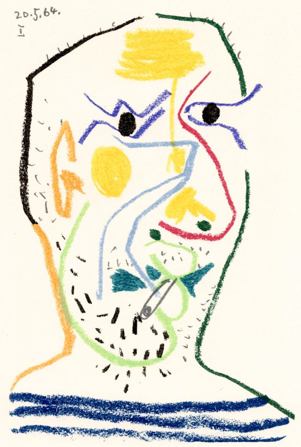 Pablo Picasso, Composition, Le Goût du Bonheur (Cramer 148; Bloch 2013), Limited Edition Mixed Media Lithograph