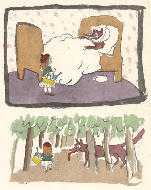 Jules Pascin, Little Red Riding Hood (Le chaperon rouge), XXe siècle, Limited Edition Lithograph