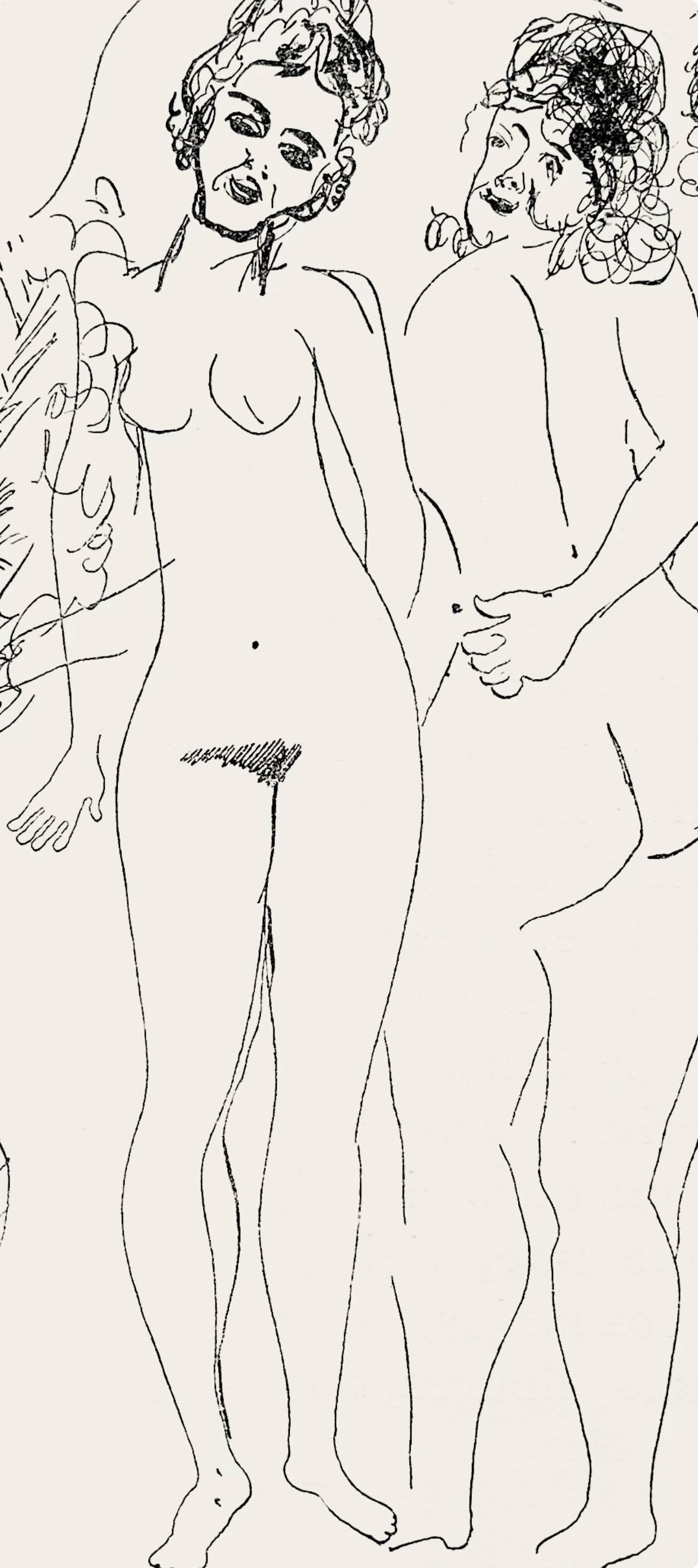 Marc Chagall, Composition, Suite Provinciale avec 92 dessins inédits de Marc Chagall, Limited Edition Lithograph