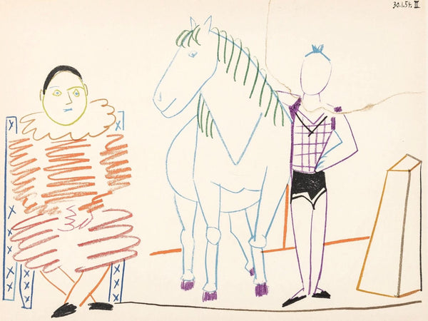 Pablo Picasso, Composition, Picasso and the Human Comedy, Verve: Revue Artistique et Littéraire, Limited Edition Lithograph