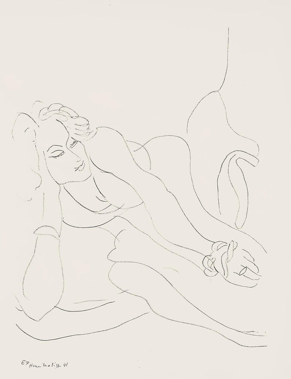 Henri Matisse, Série E, var. 7 (Duthuit 9), Henri Matisse, Dessins, Thèmes et variations, Limited Edition Lithograph