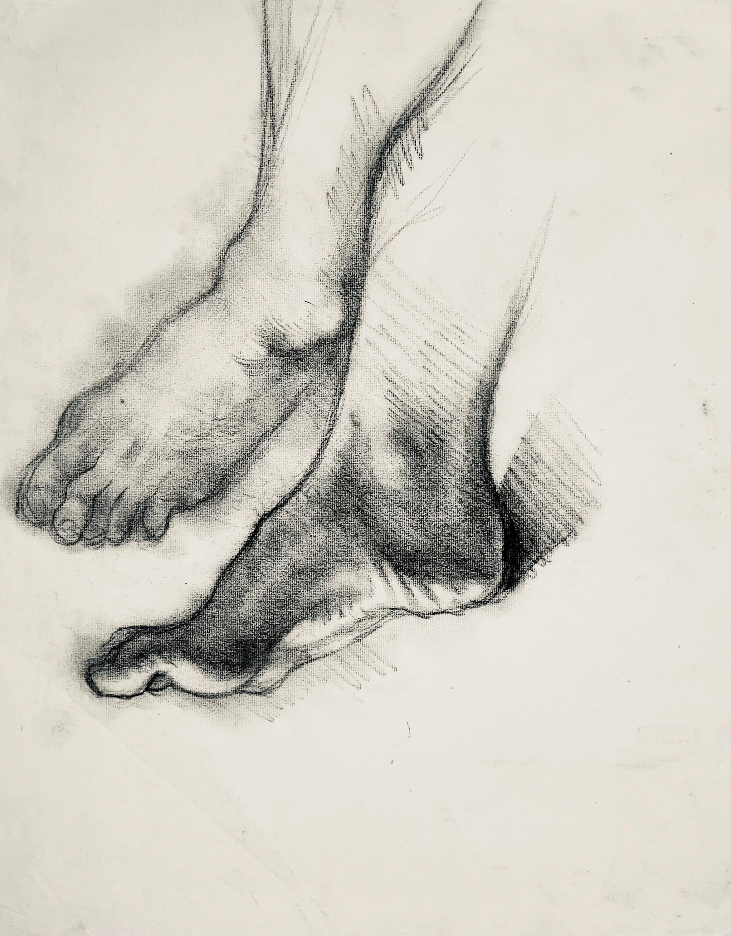 Ian Hornak, Renaissance Foot Study, 1963, Original Drawing