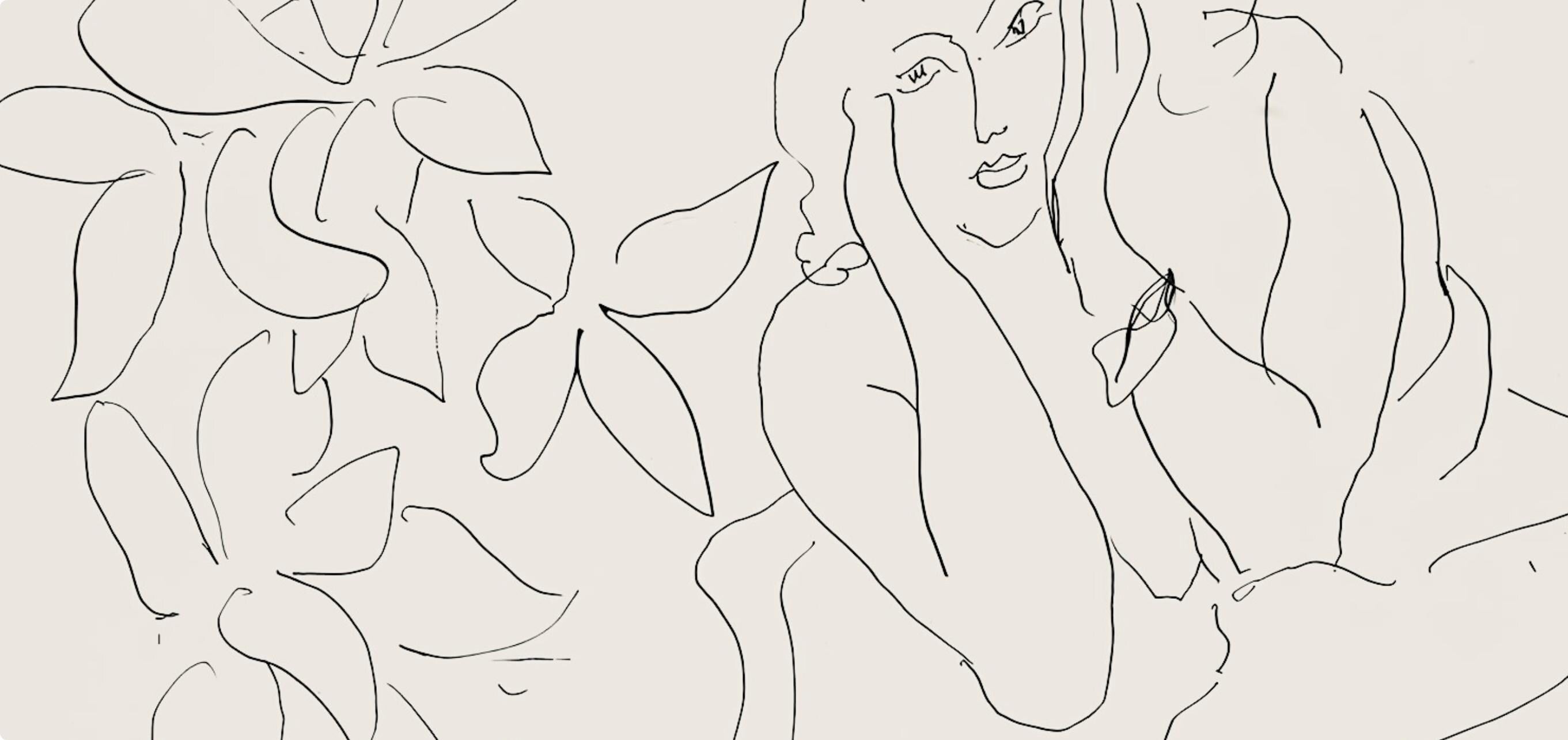 Henri Matisse, Série E, var. 13 (Duthuit 9), Henri Matisse, Dessins, Thèmes et variations, Limited Edition Lithograph