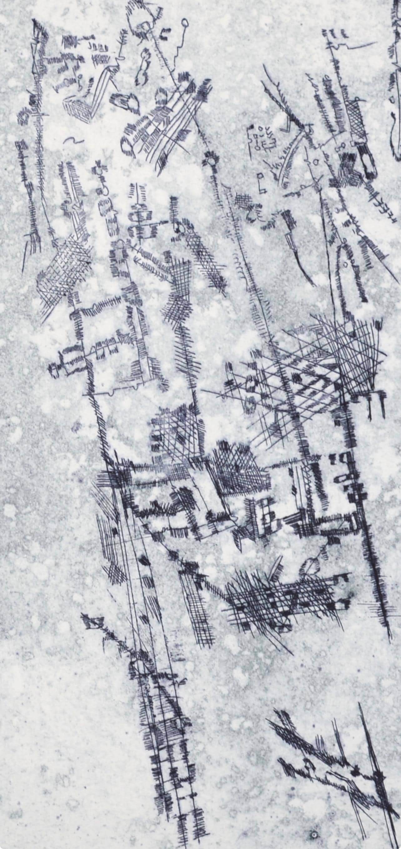 Camille Bryen, Composition, Feuilles éparses, Limited Edition Etching
