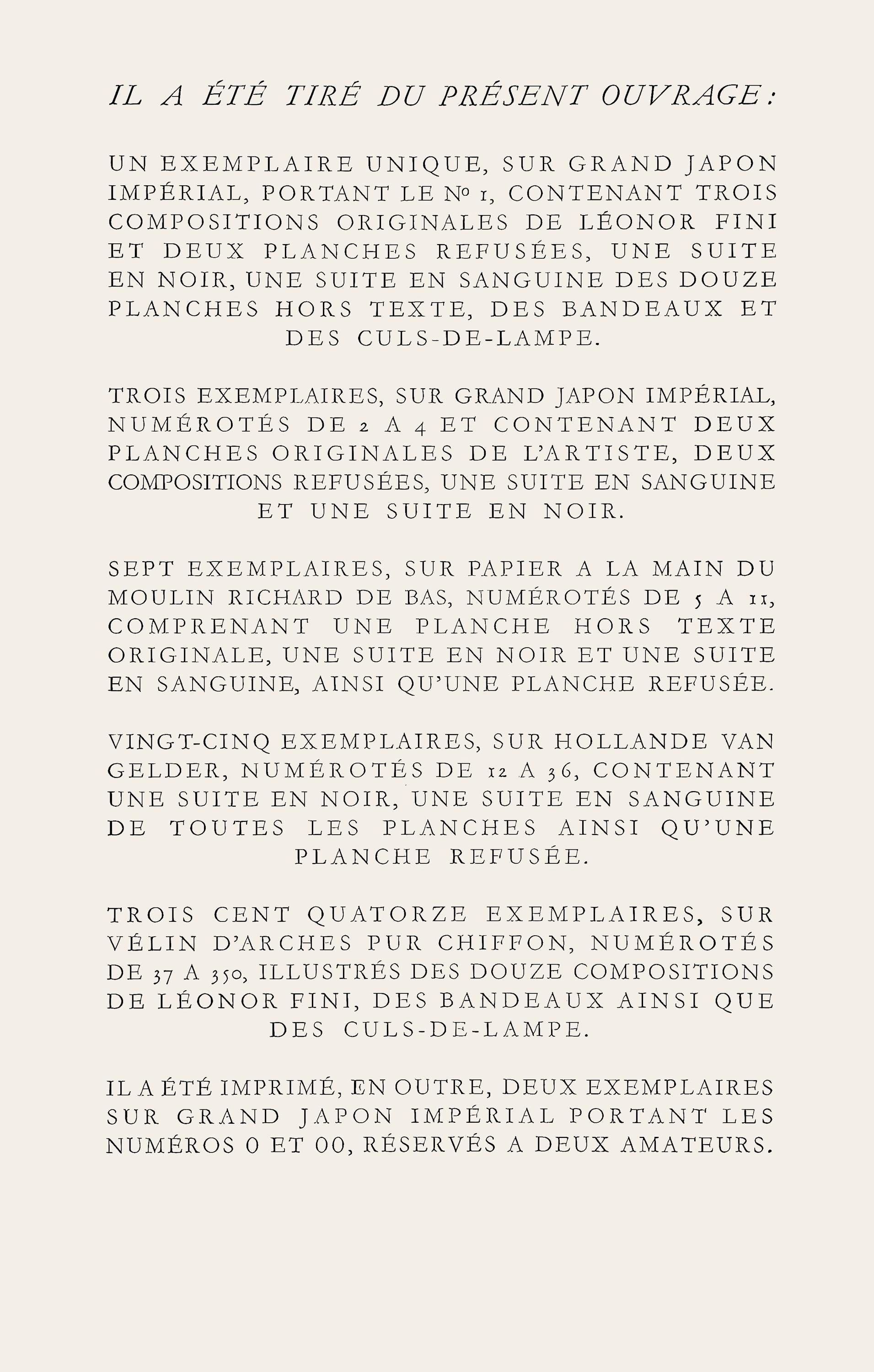 Léonor Fini, Composition, Histoire d'O, Limited Edition Lithograph