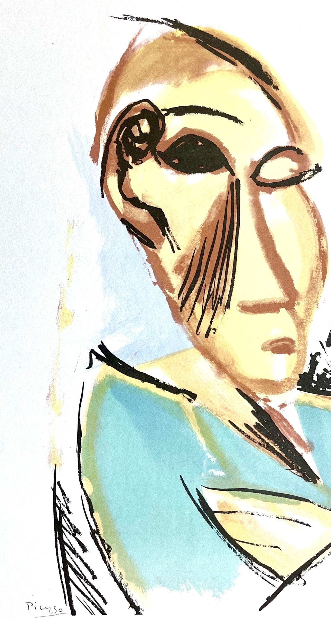 Pablo Picasso, Study for Les Demoiselles D'Avignon (Orozco 95), Picasso: Fifteen Drawings, Limited Edition Lithograph