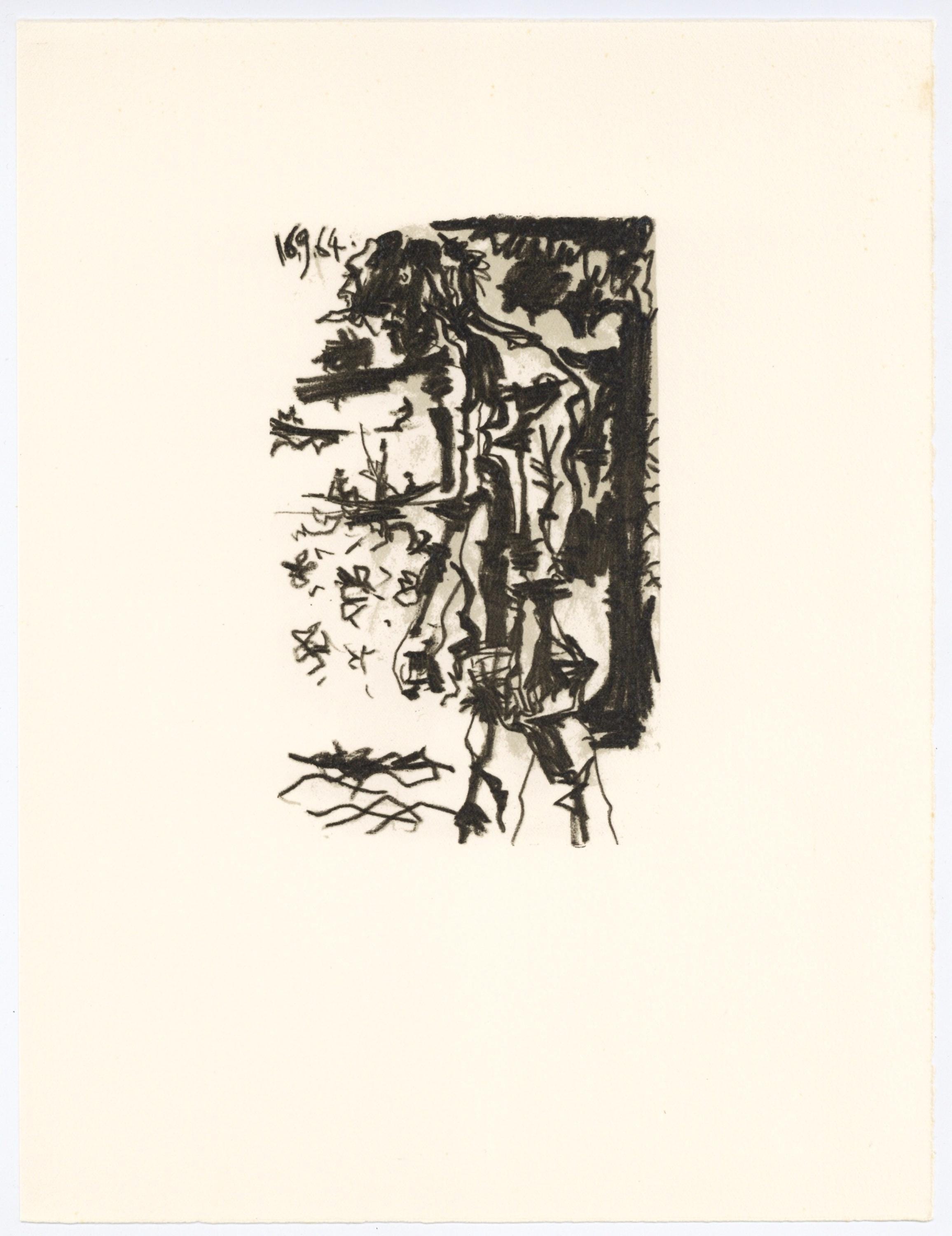 Pablo Picasso, Composition, Le Goût du Bonheur (Cramer 148; Bloch 2013), Limited Edition Mixed Media Lithograph