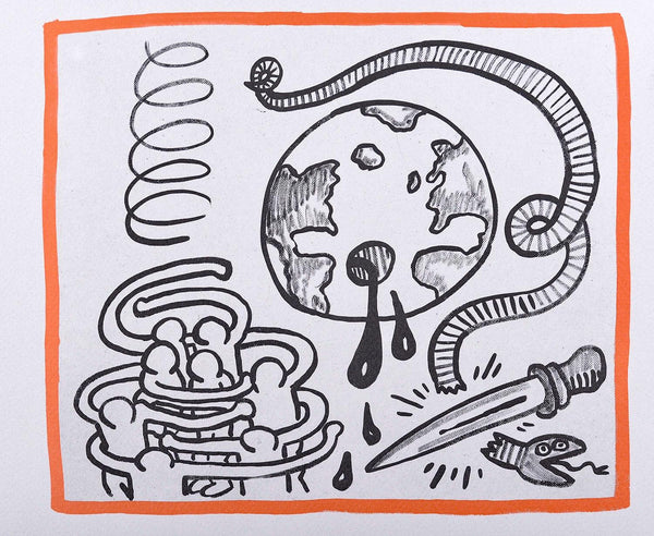 Keith Haring, Composition, Against All Odds, Limited Edition Lithograph