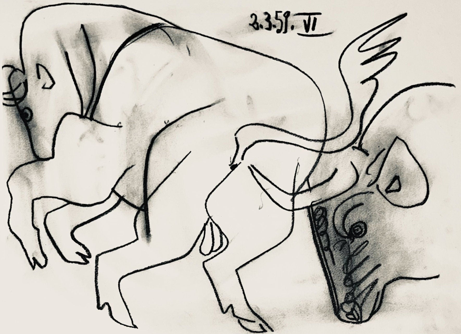Pablo Picasso, Composition (Bloch 1276; Czwiklitzer 23), Toros y Toreros, Limited Edition Lithograph