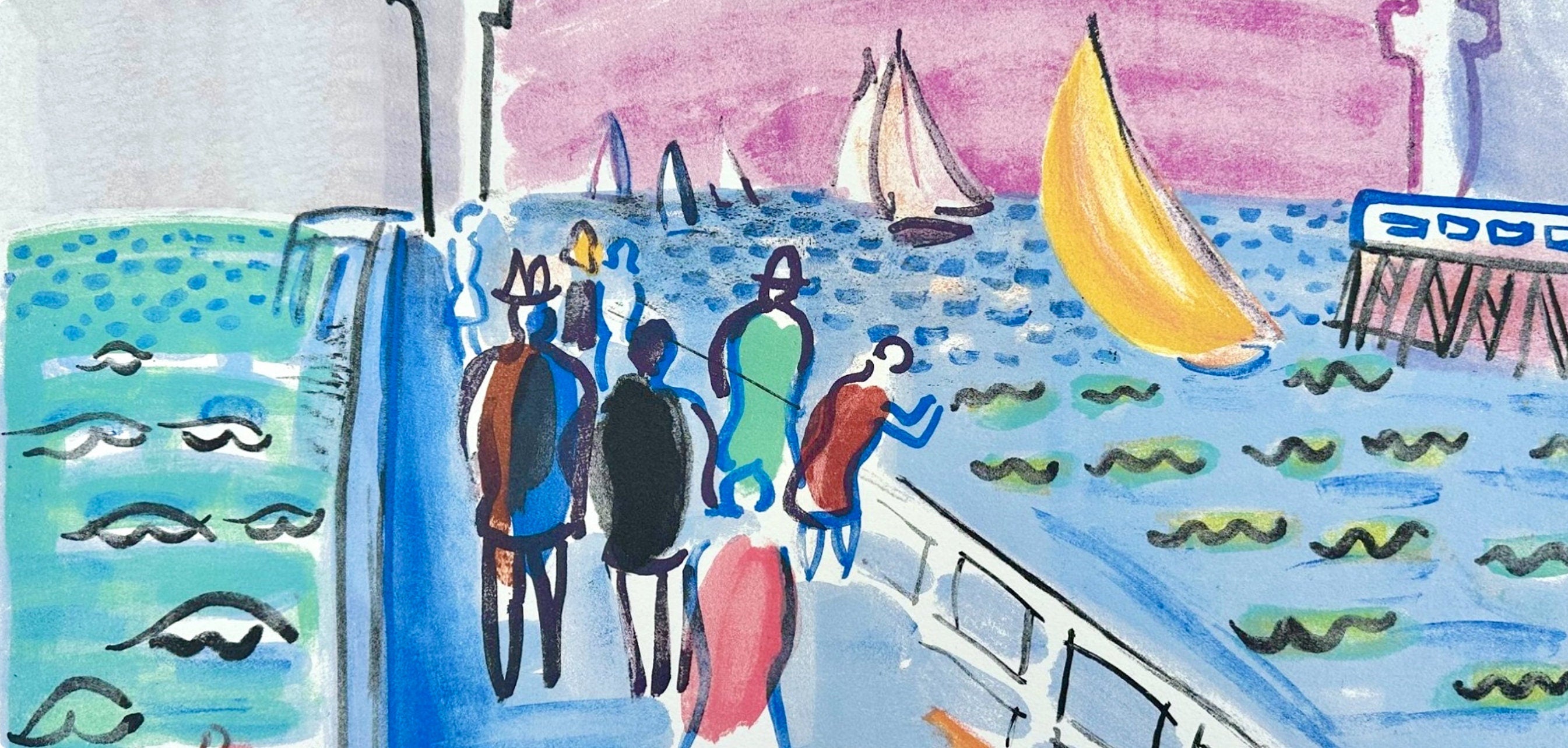 Raoul Dufy, Composition, Les Côtes Normandes, Limited Edition Lithograph