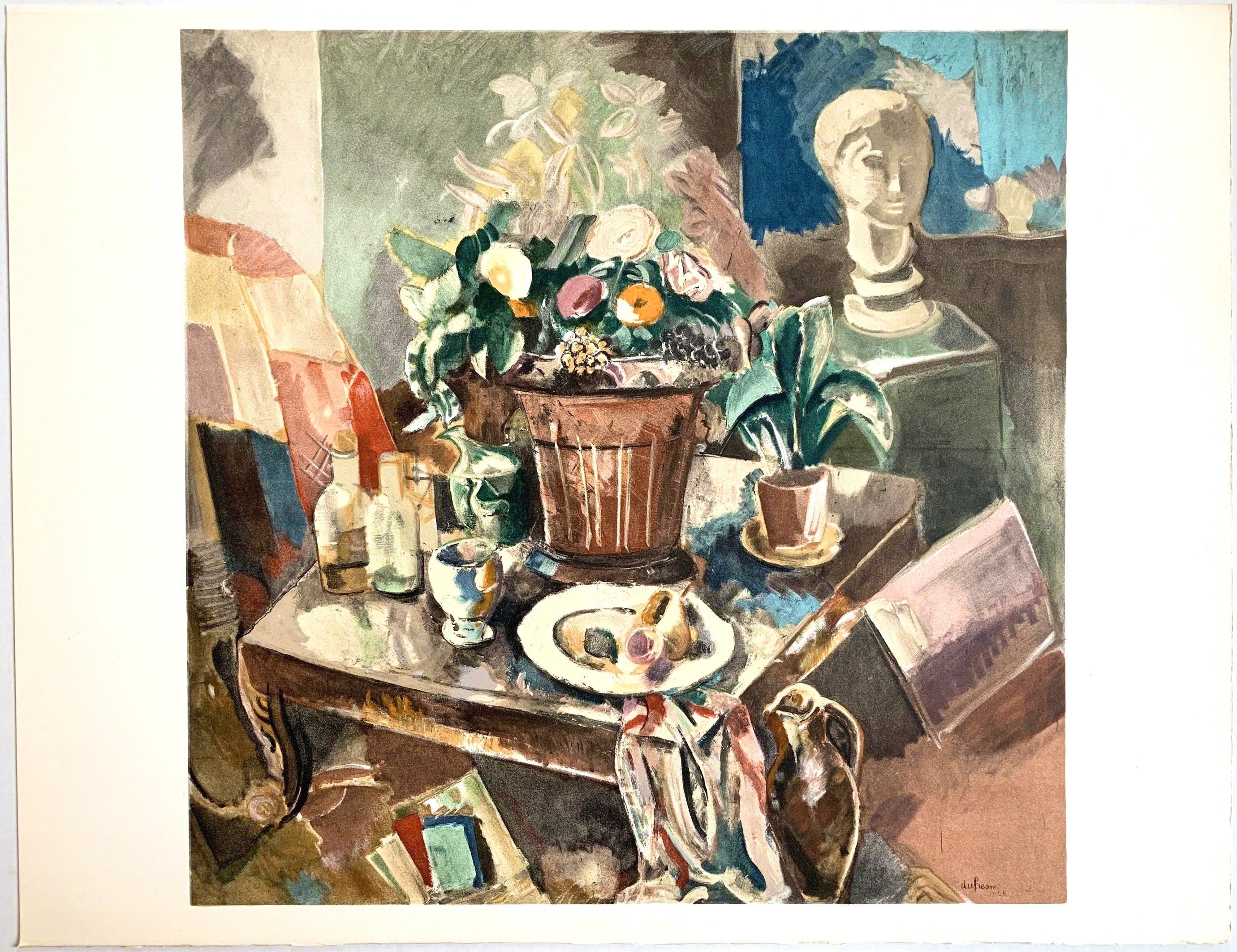 Charles Dufresne, Nature morte au pot de fleurs, Collection Pierre Lévy, Limited Edition Lithograph
