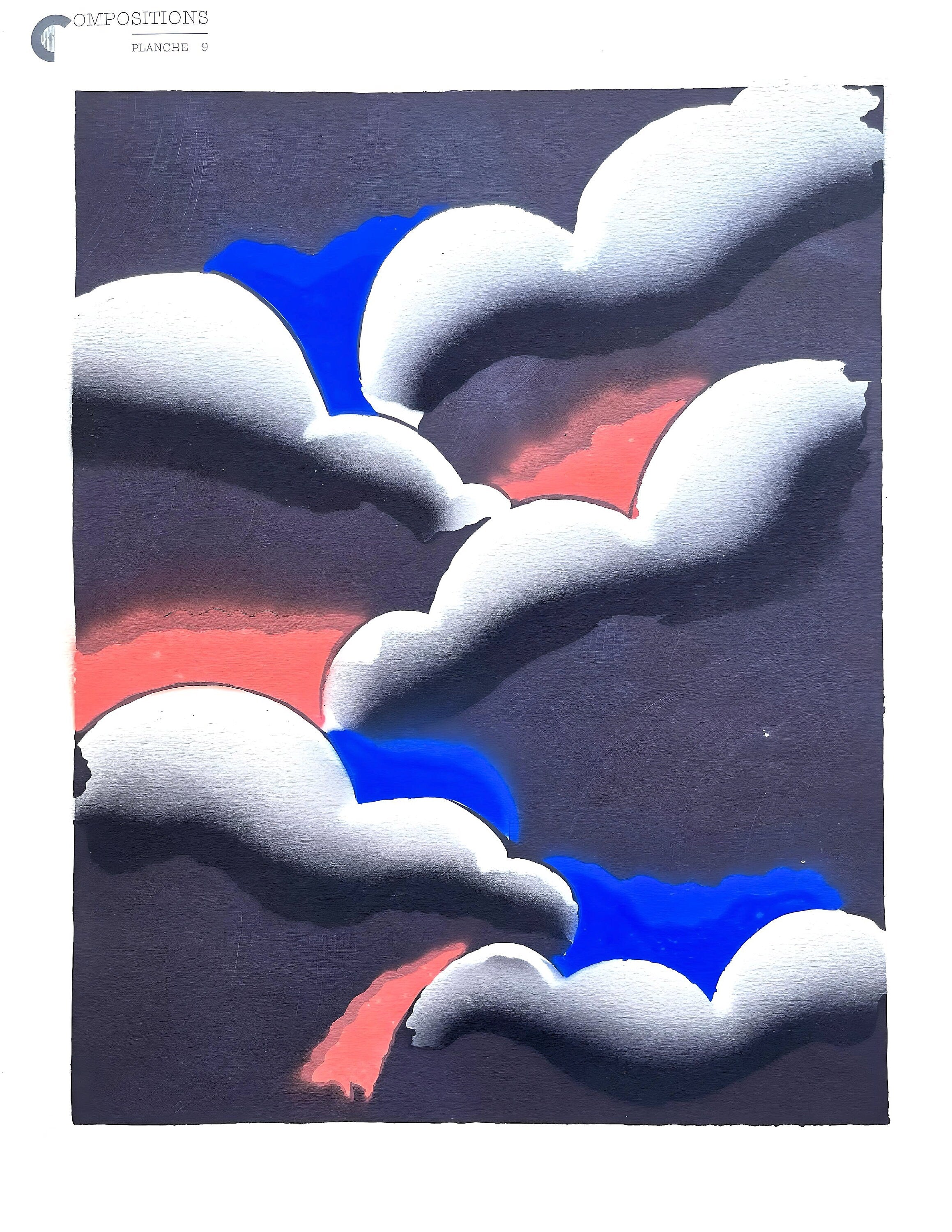 Sonia Delaunay, Planche No. 9, Compositions, couleurs, idées: Sonia Delaunay, Limited Edition Lithograph