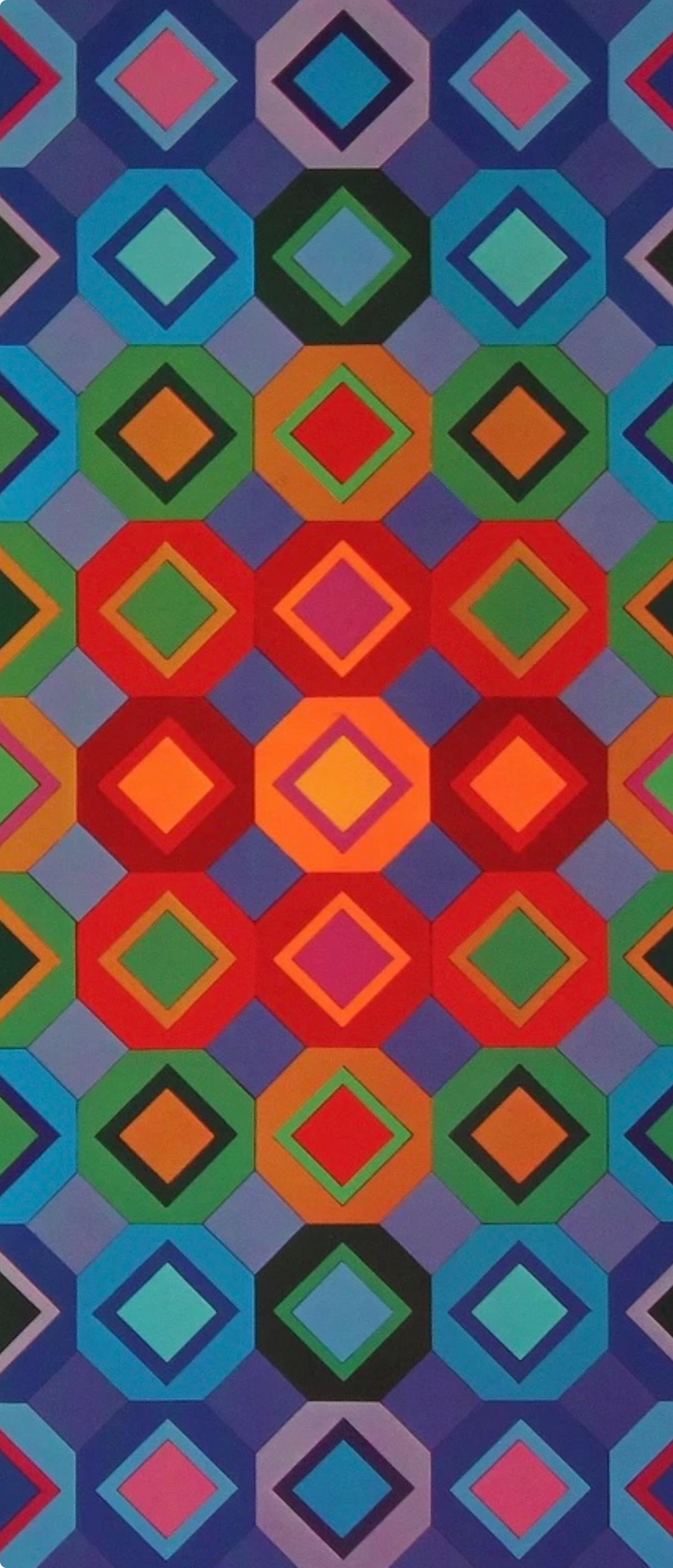 Victor Vasarely, Composition, Octogone, Limited Edition Héliogravure