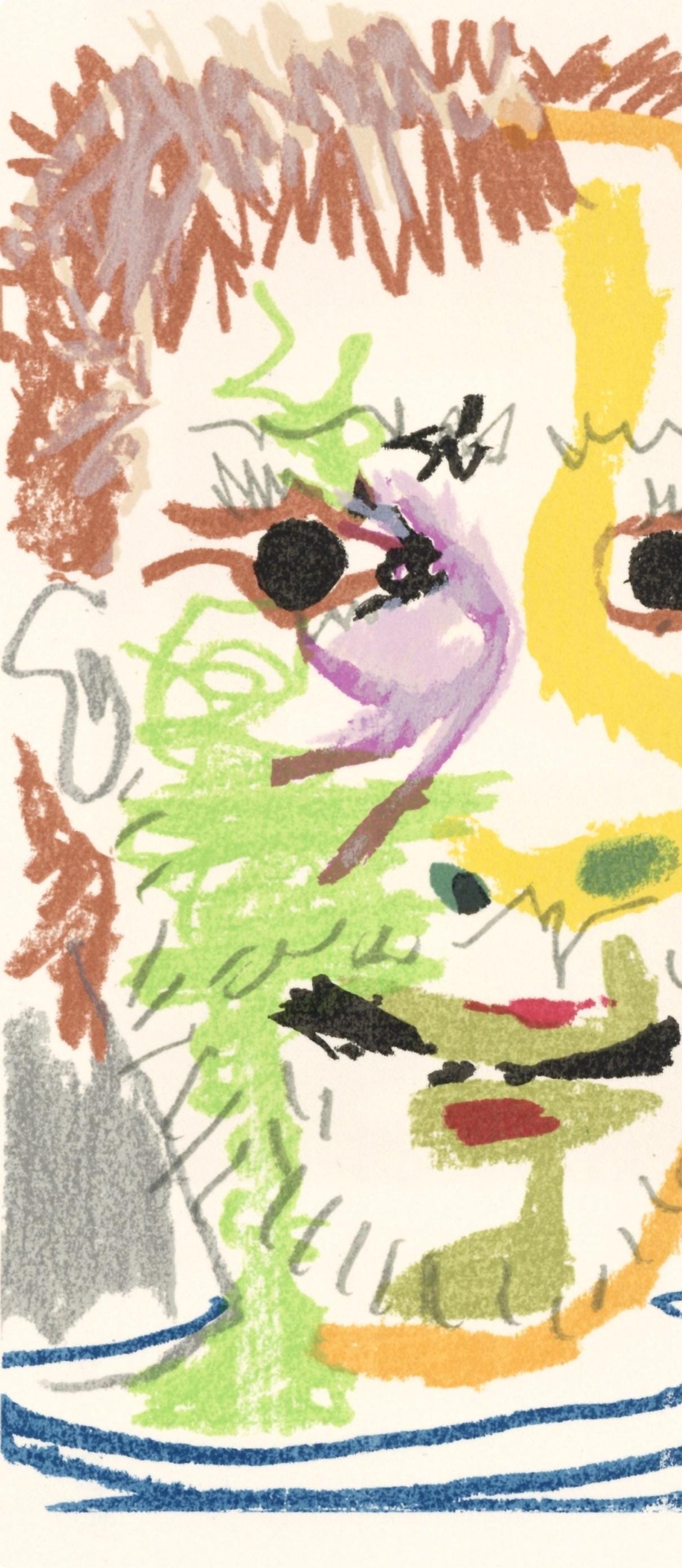 Pablo Picasso, Composition, Le Goût du Bonheur (Cramer 148; Bloch 2013), Limited Edition Mixed Media Lithograph