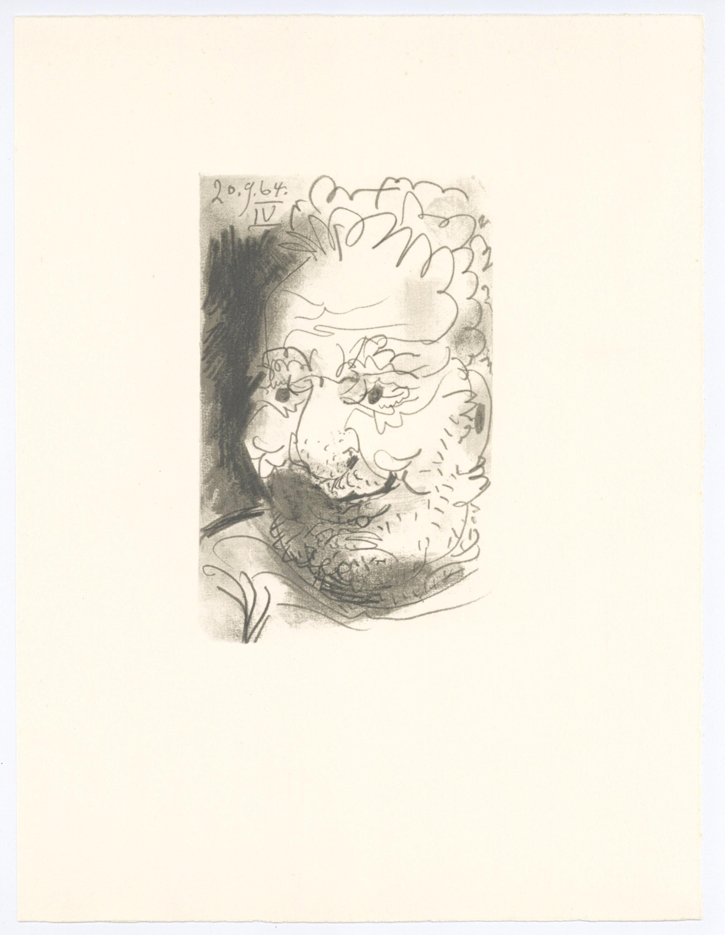 Pablo Picasso, Composition, Le Goût du Bonheur (Cramer 148; Bloch 2013), Limited Edition Mixed Media Lithograph