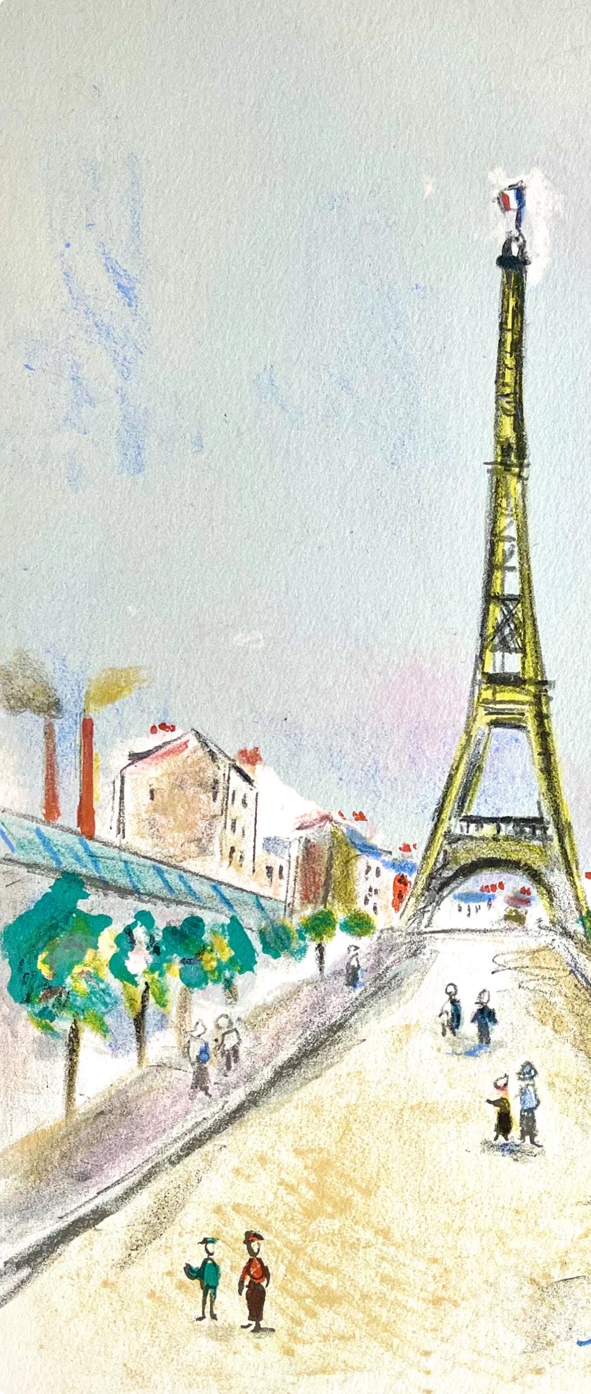 Maurice Utrillo, la Tour Eiffel, Paris Capitale, Limited Edition Lithograph