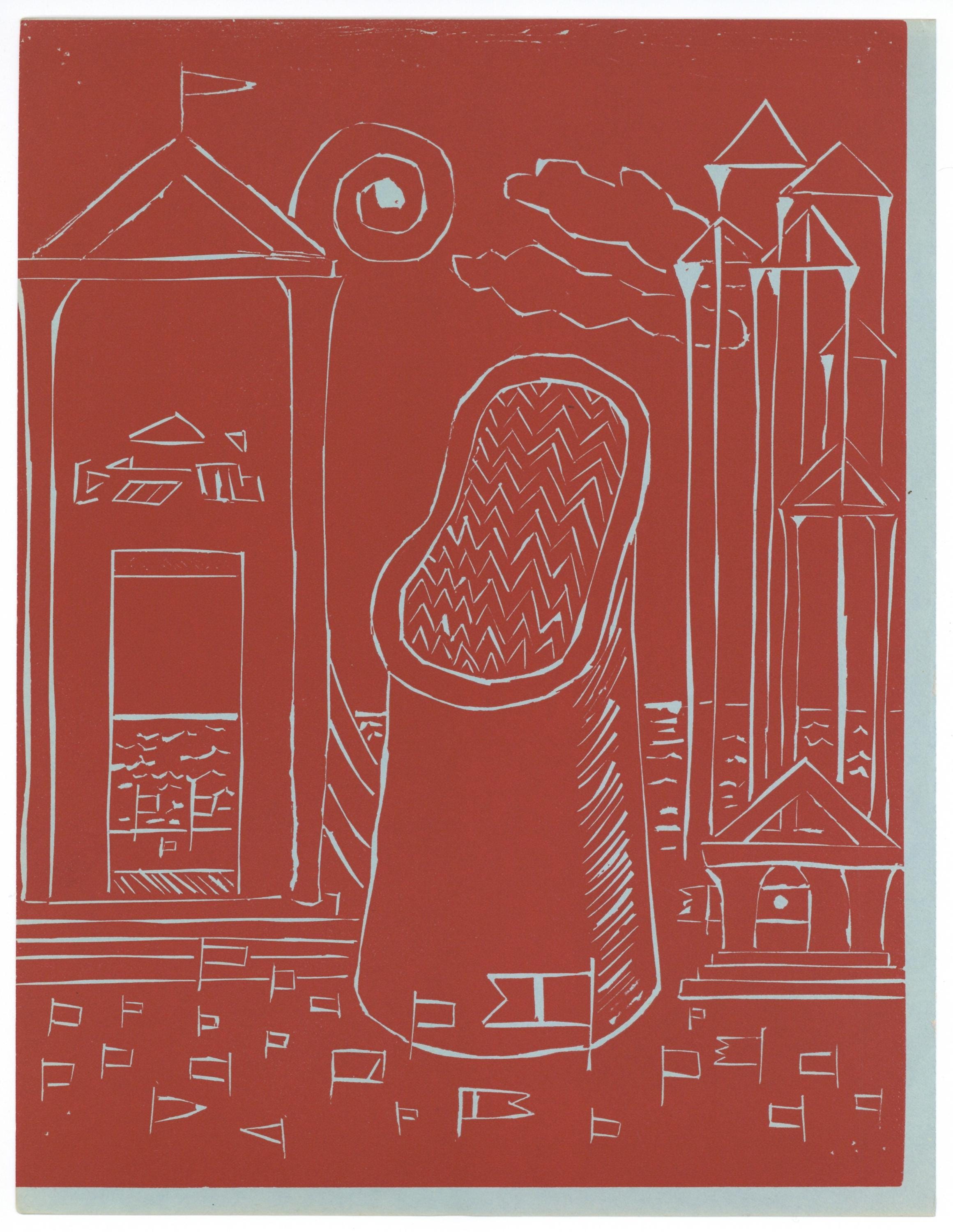 Giorgio De Chirico, Composition, XXe siècle, Limited Edition Linocut
