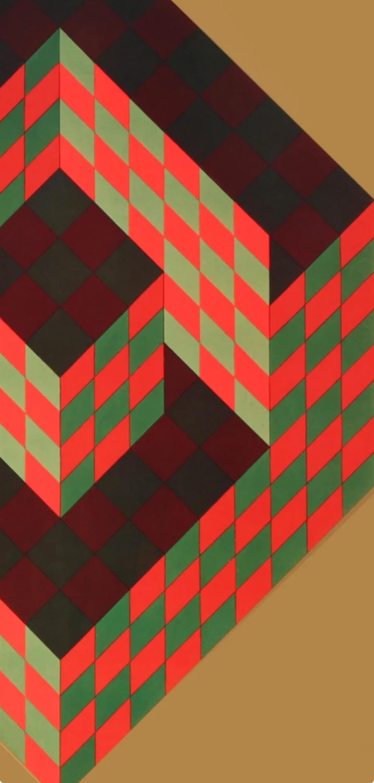 Victor Vasarely, Composition, Progressions III, Limited Edition Héliogravure