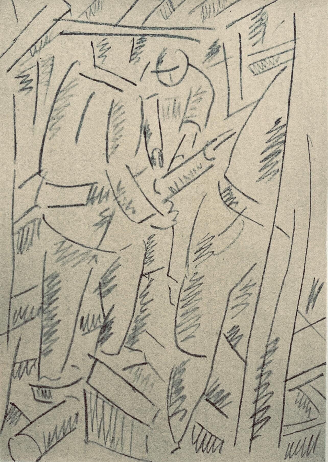 Fernand Léger, Les Foreurs, Fernand Léger, Dessins de Guerre, Limited Edition Lithograph