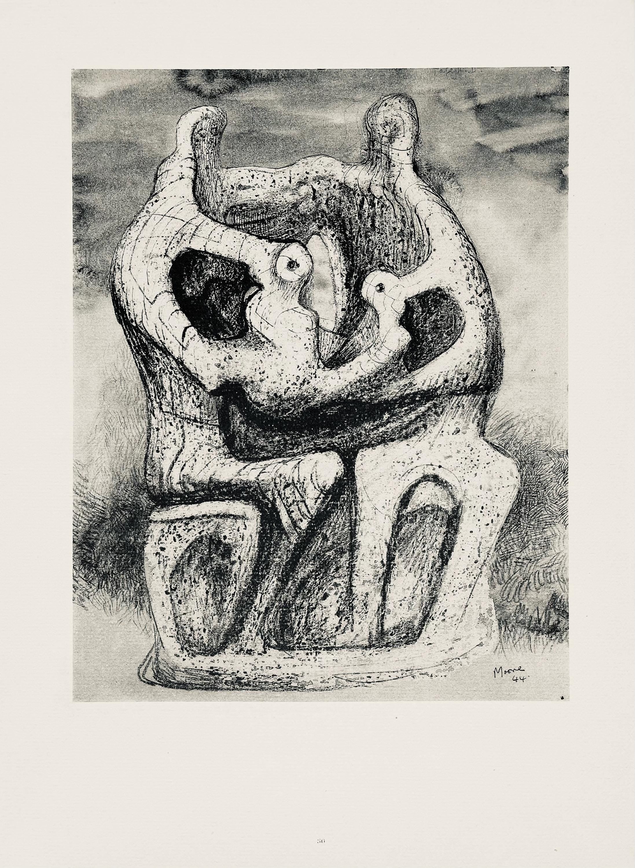 Henry Moore, Family Group, The Drawings of Henry Moore, Limited Edition Lithograph