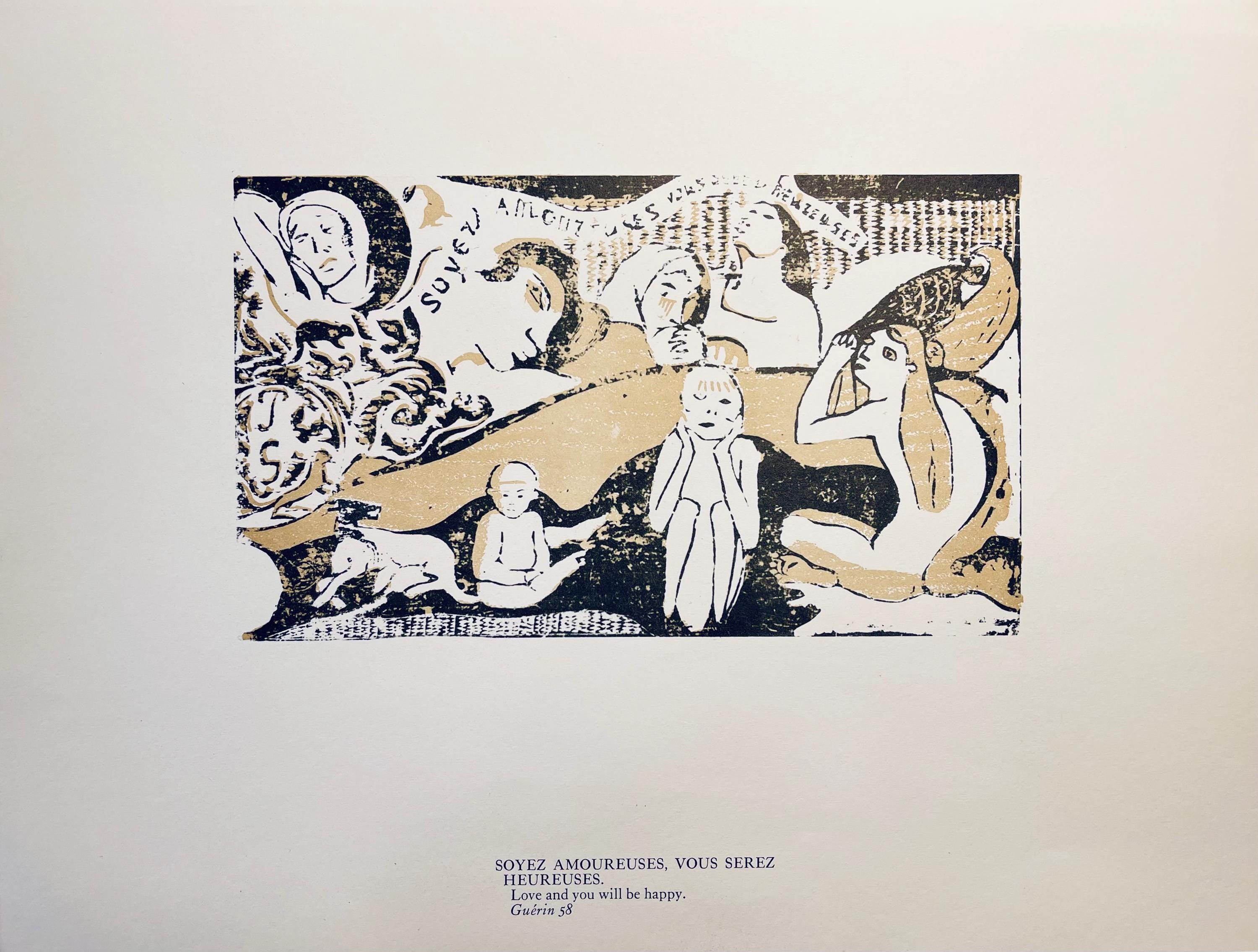 Paul Gauguin, Be in Love and You will be Happy, Limited Edition Woodcut