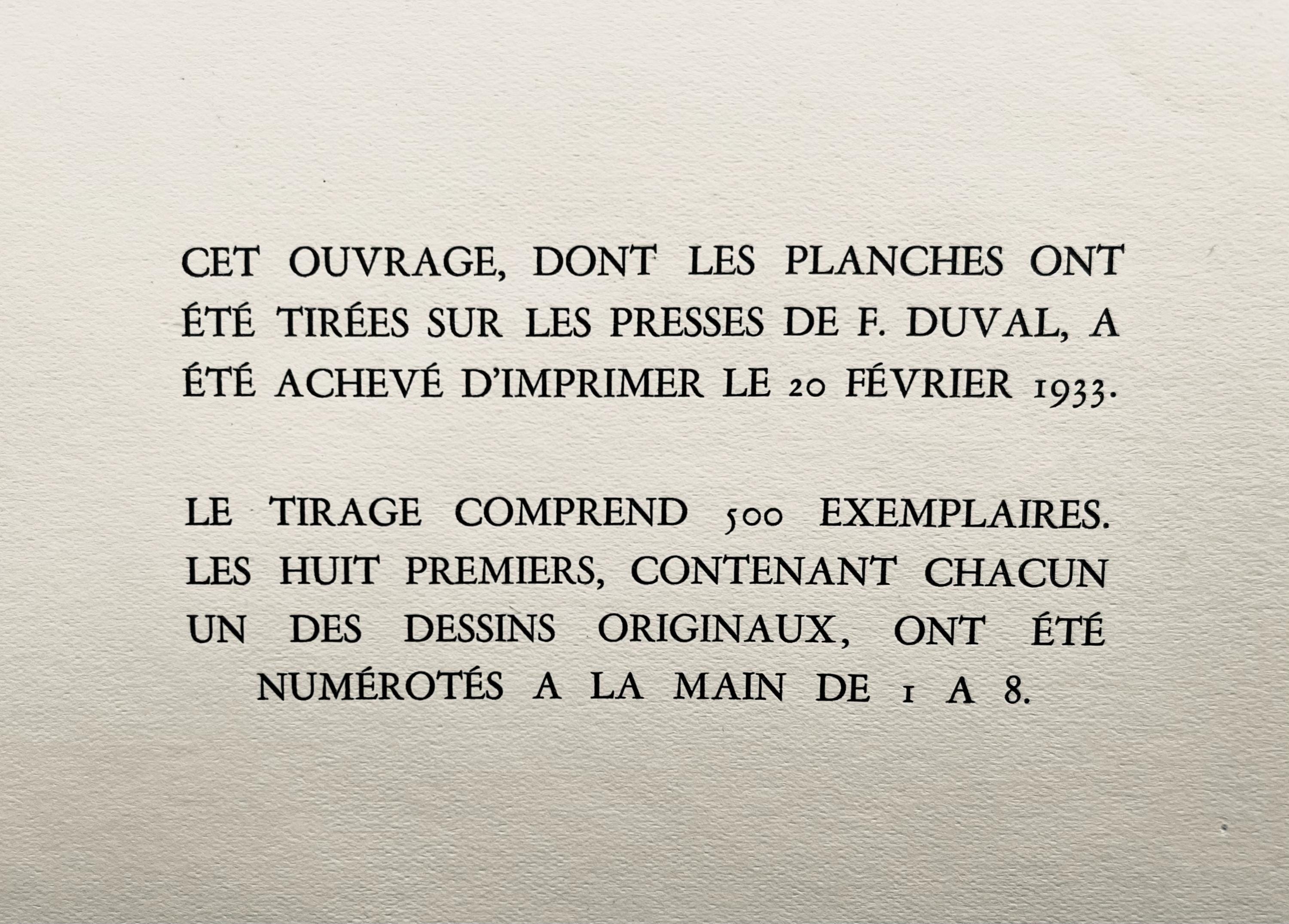 Jean Lurçat, une étoile sans étable, huit dessins à la plume, Limited Edition Lithograph