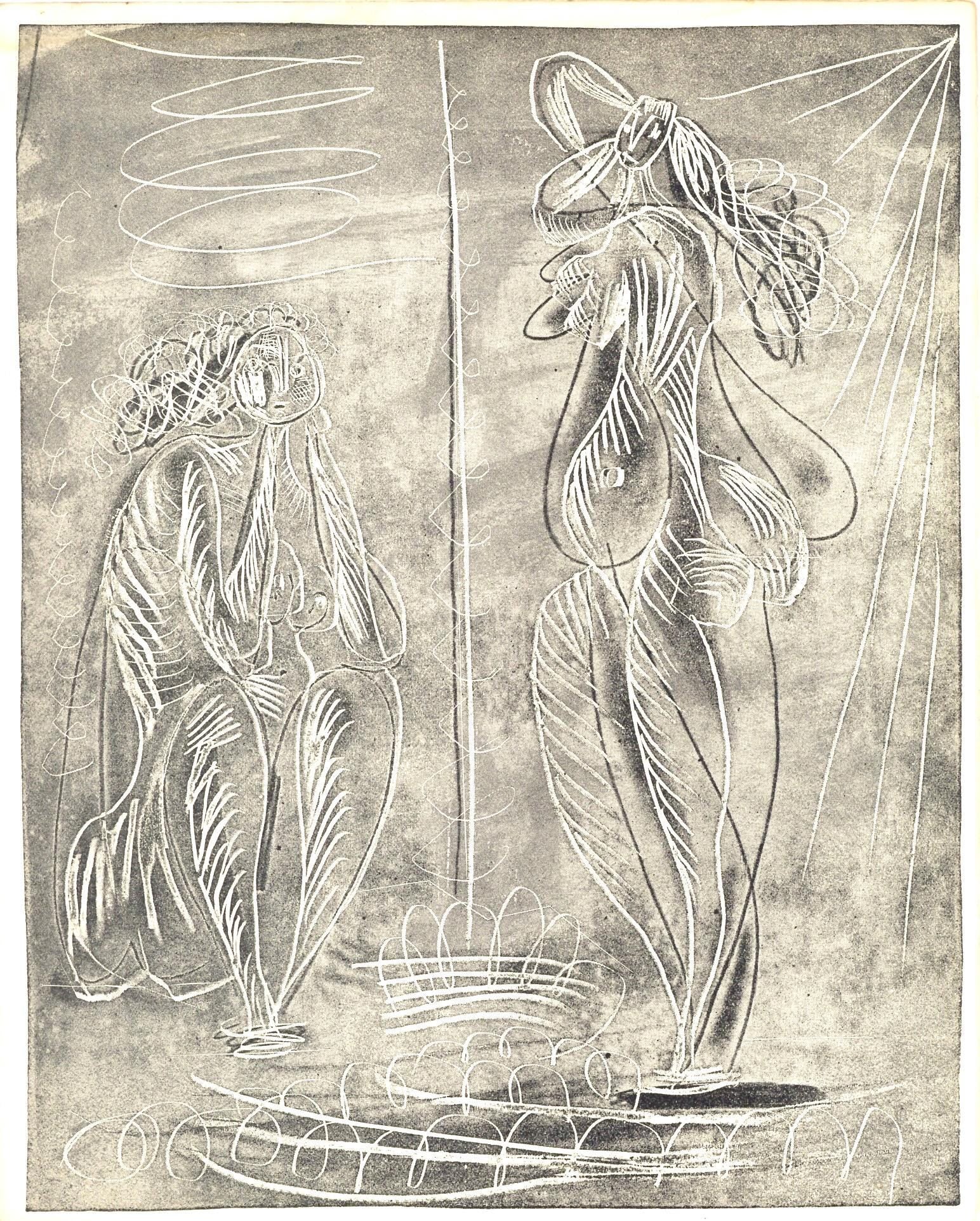 Pablo Picasso, Trois baigneuses (Bloch 361a-e; Baer 683-688; Cramer 38), La Chèvre-Feuille, Limited Edition Engraving