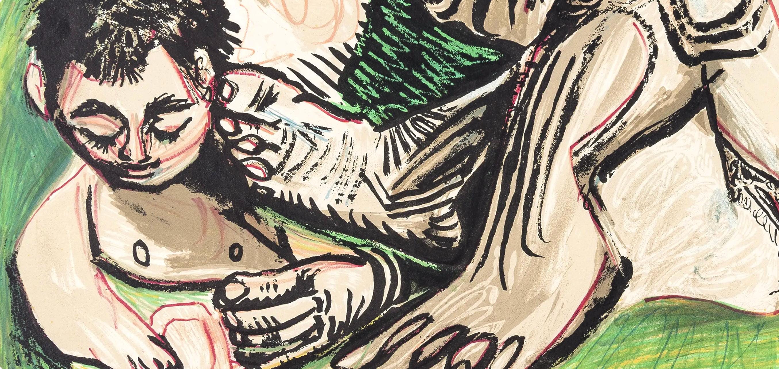 Pablo Picasso, Composition (Orozco 193-204), Au Baiser D'Avignon, Limited Edition Lithograph