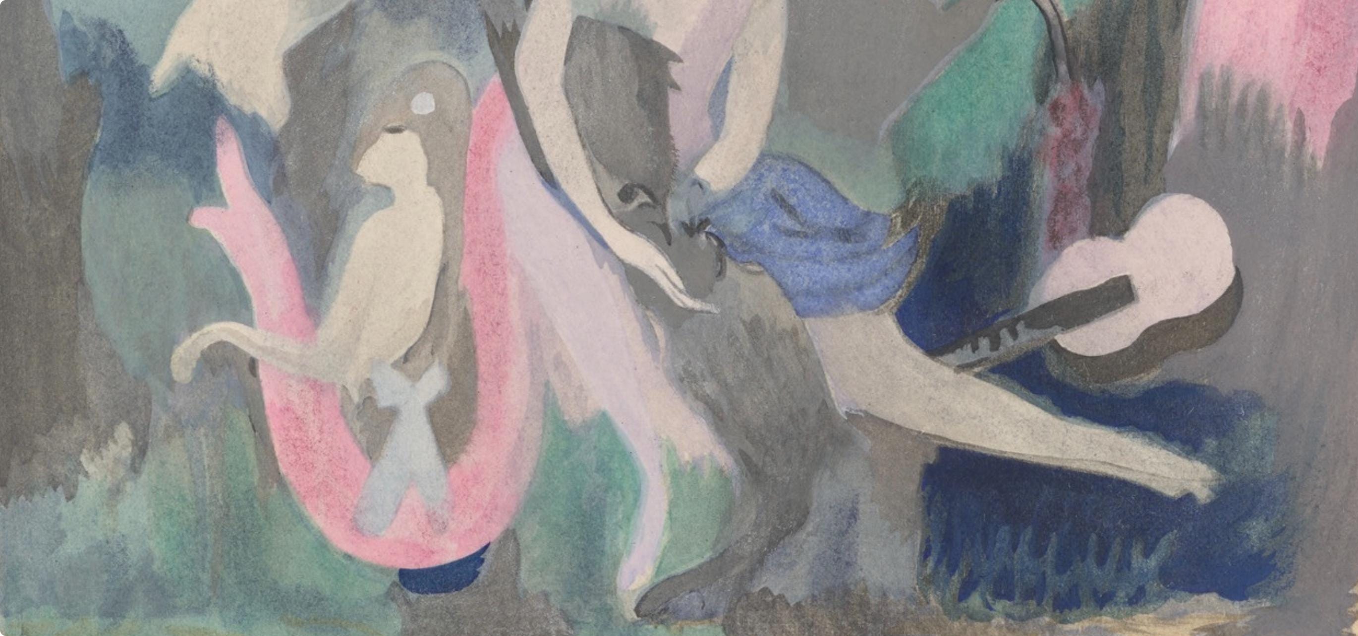 Marie Laurencin, Composition, Les Biches, Limited Edition Lithograph